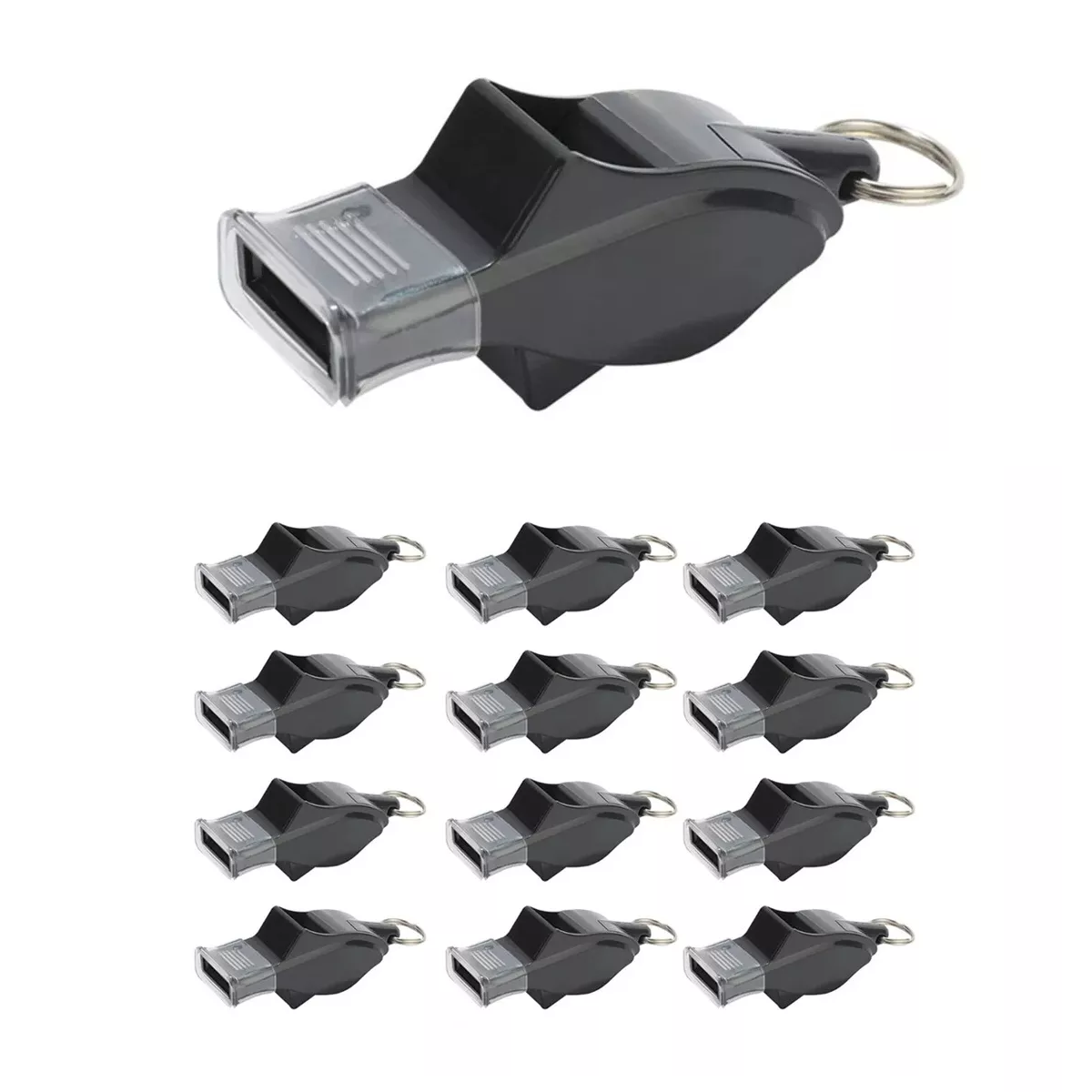 12 Pzs Silbatos Árbitro Deportivo Negro