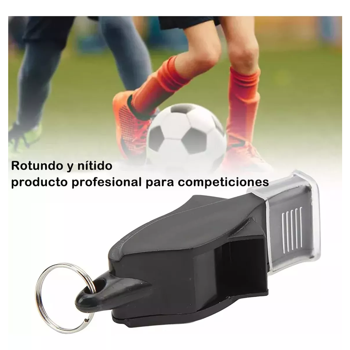 12 Pzs Silbatos Árbitro Deportivo Negro