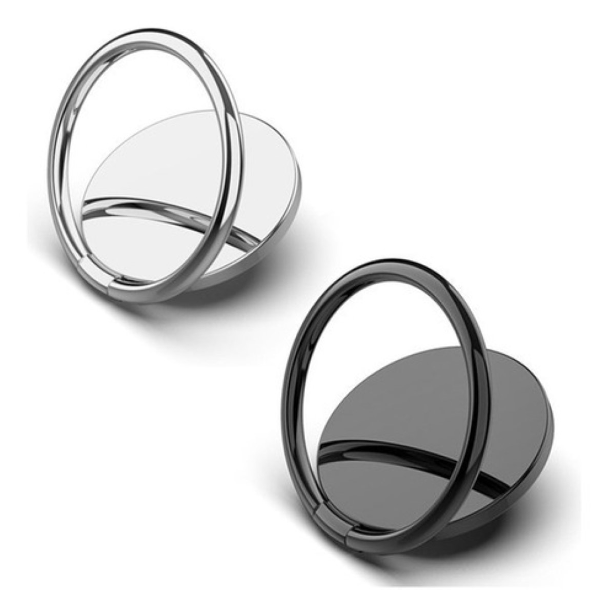 Anillo Holder Sujetador Metalico 360° Giratorio Para Celular GRIS NEGRO
