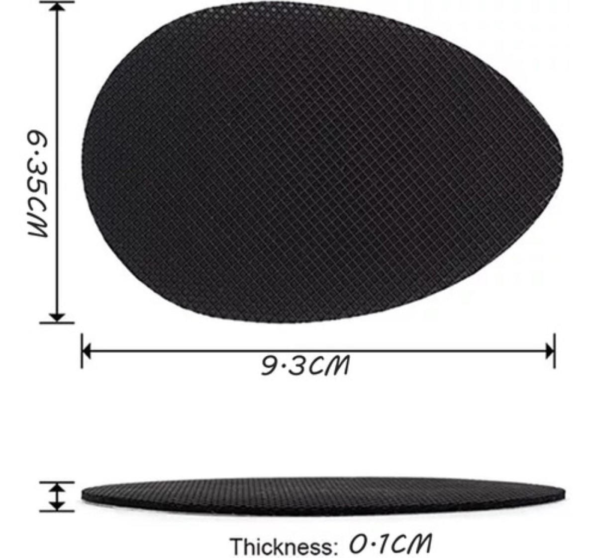 30pcs Protector Suela Goma Antideslizante Para Tacones Altos NEGRO