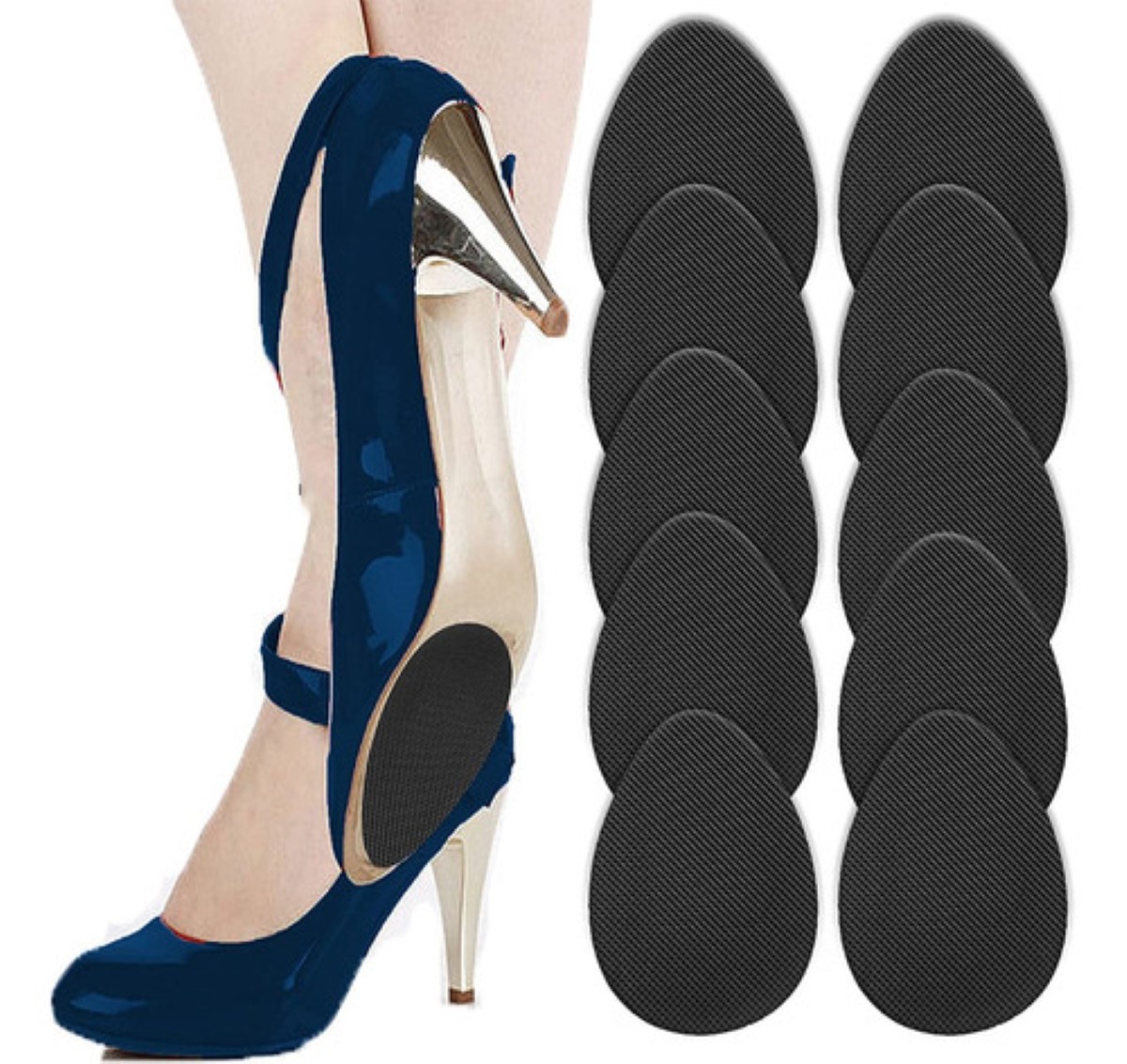 30pcs Protector Suela Goma Antideslizante Para Tacones Altos NEGRO