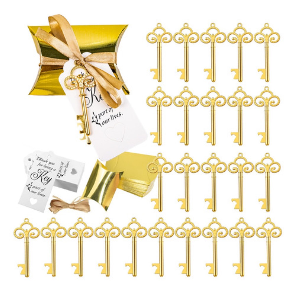30 Pzs Destapador De Llave DORADO