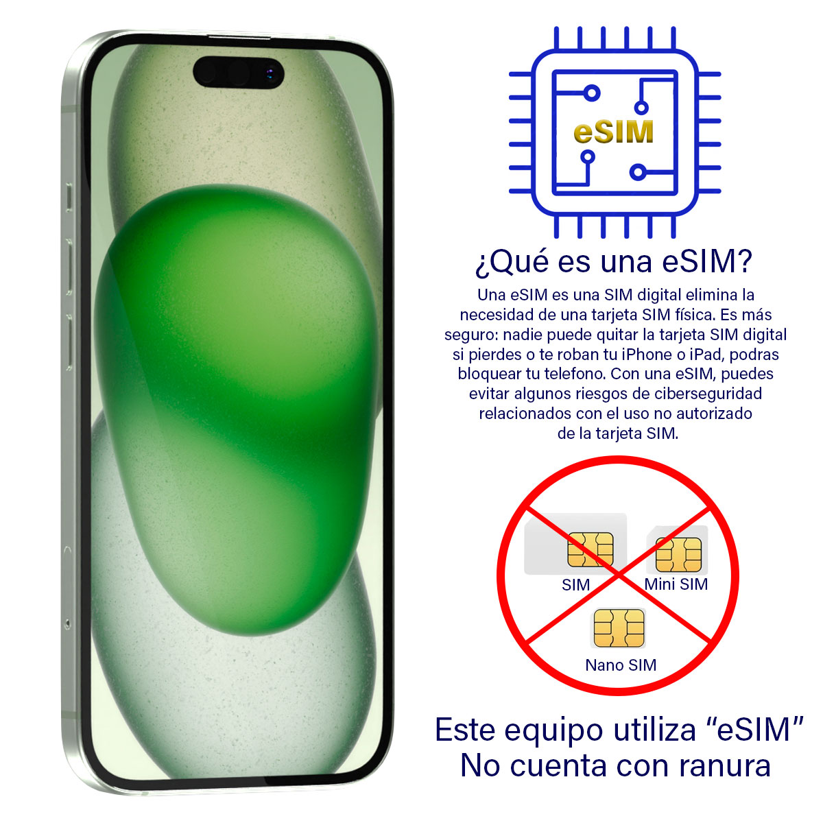 Apple iPhone 15 512Gb Verde Reacondicionado Grado A eSIM
