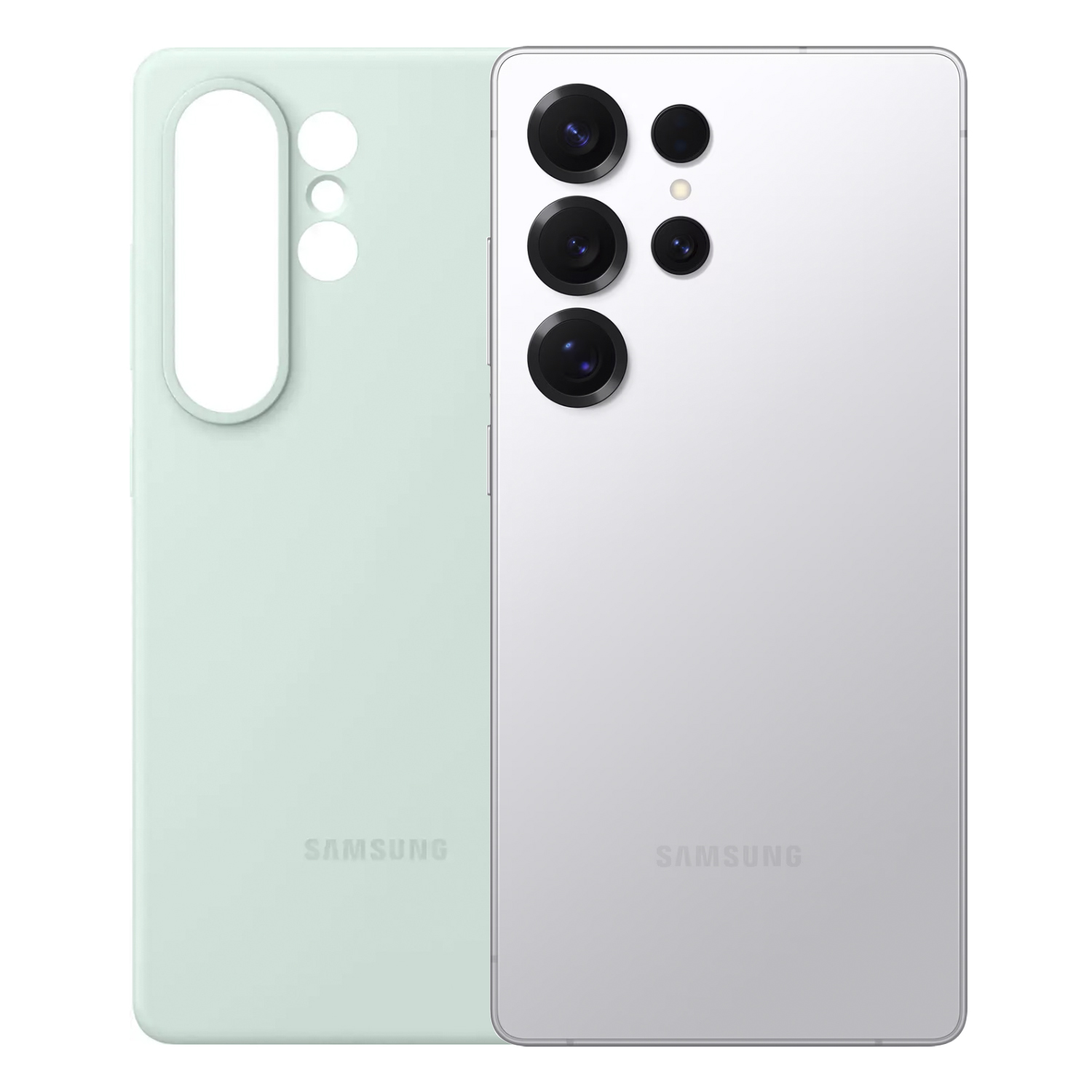 Samsung Galaxy S25 Ultra 12GB 512GB 5G Plata más Silicone Case Menta