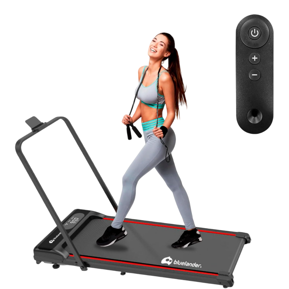 Caminadora Eléctrica con Asa y Pantalla Digital Plegable Portátil de 110 V Bluelander 