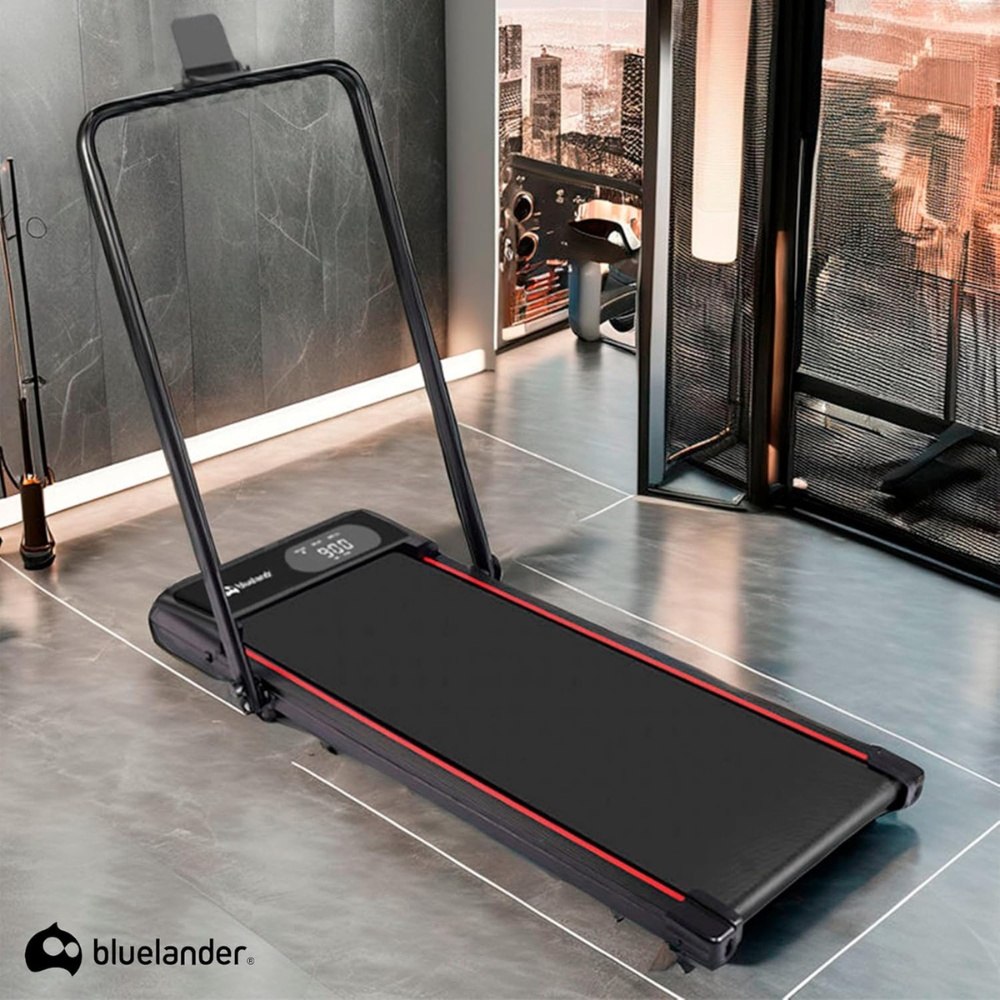 Caminadora Eléctrica con Asa y Pantalla Digital Plegable Portátil de 110 V Bluelander 