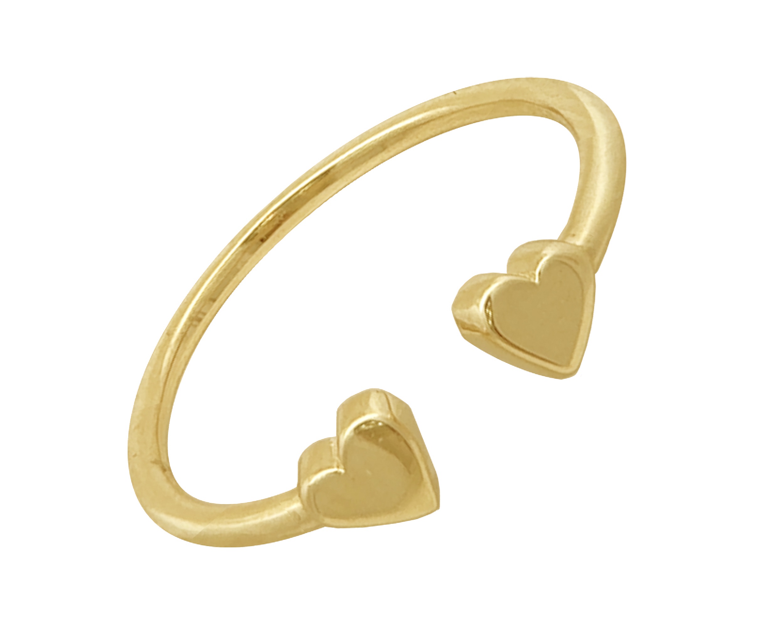 Anillo Oro 10K Horoz Corazones Abierto #7 Si246