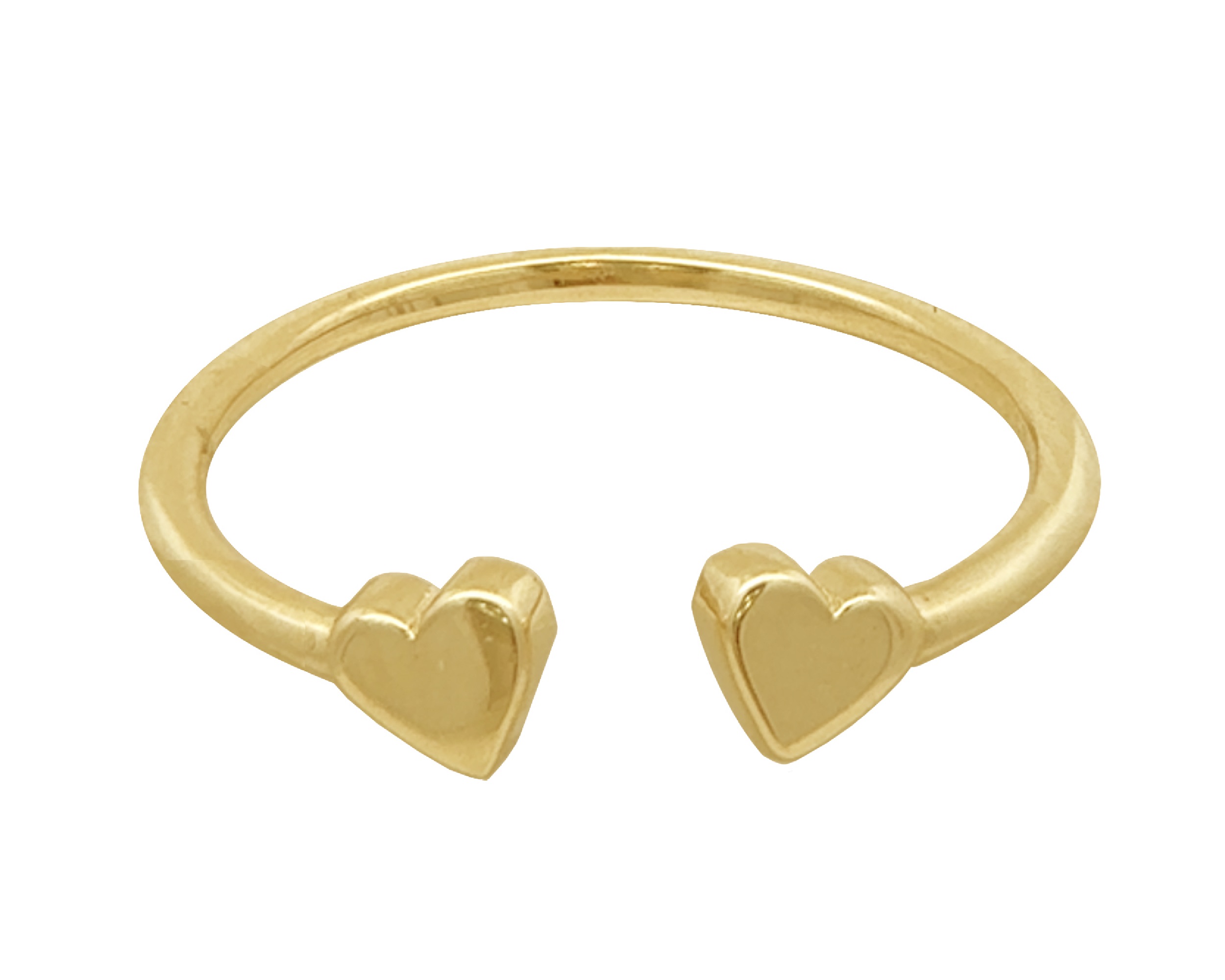 Anillo Oro 10K Horoz Corazones Abierto #7 Si246