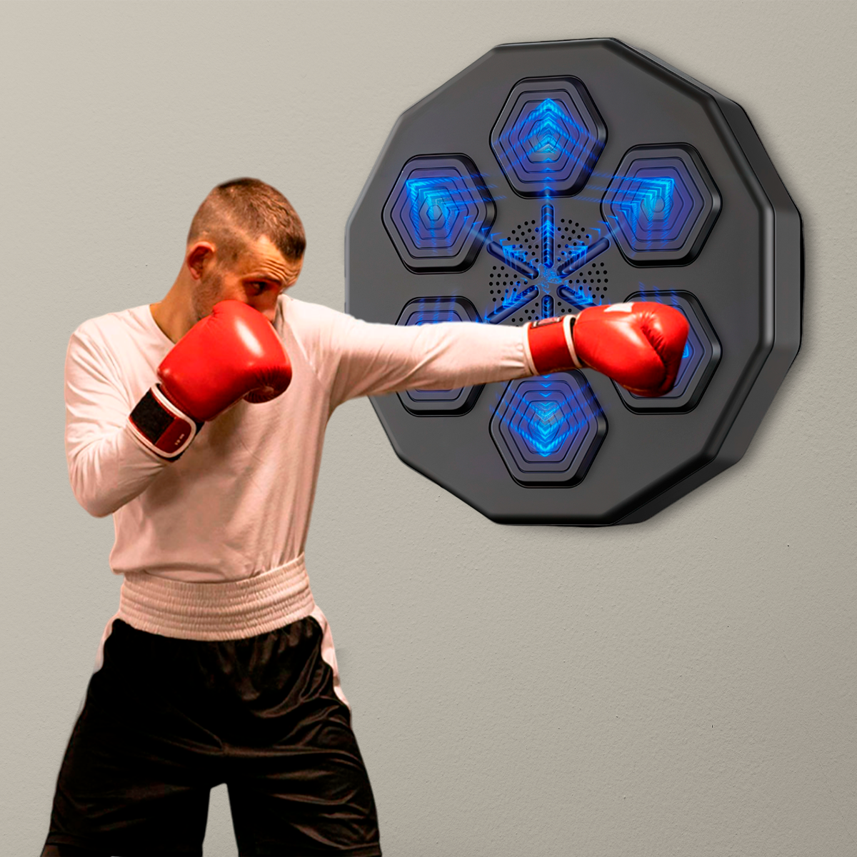 Máquina de Boxeo Musical Recargable Portátil con Montaje en la Pared Bluelander 