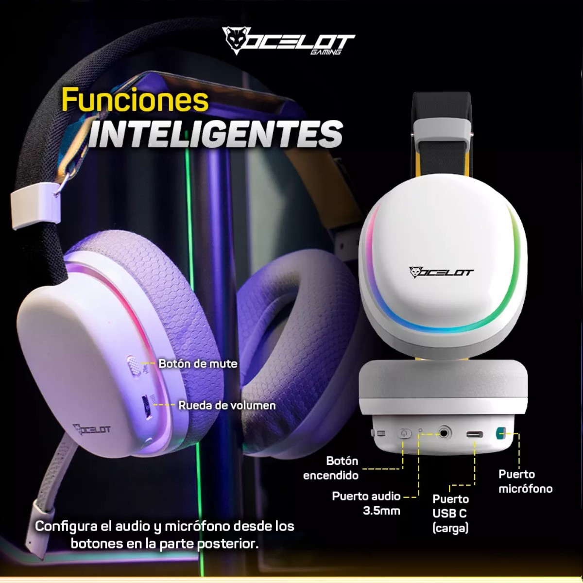 Audífonos Gamer Phantom H1 para Xbox One PS4 PS5 PC MAC Alámbrico