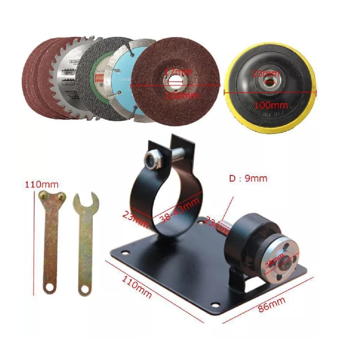 Kit  AccesoriosTaladro Esmeriladora Pulidora Cortadora Discos 15 Pzs