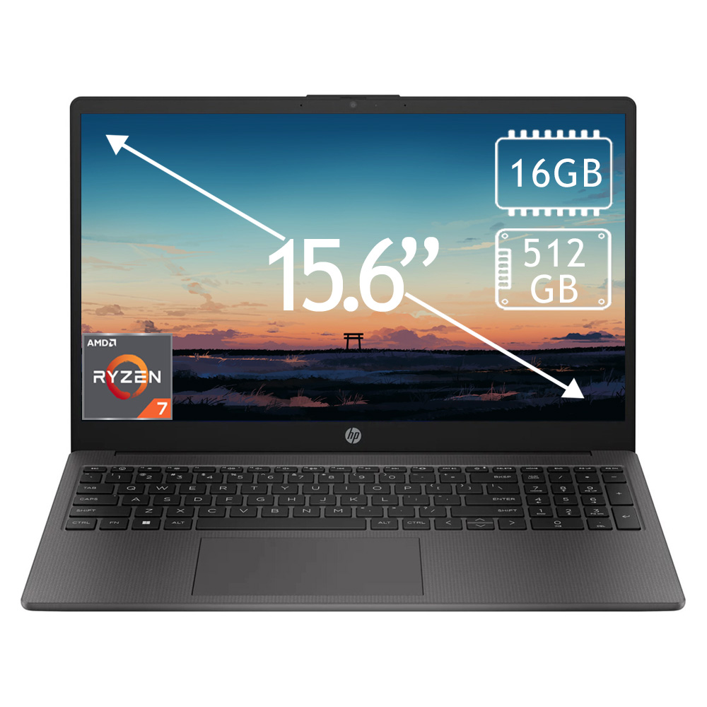 Laptop HP 255 G10 Ryzen7 7730u 16/512 15.6" Negro A82ZVUA