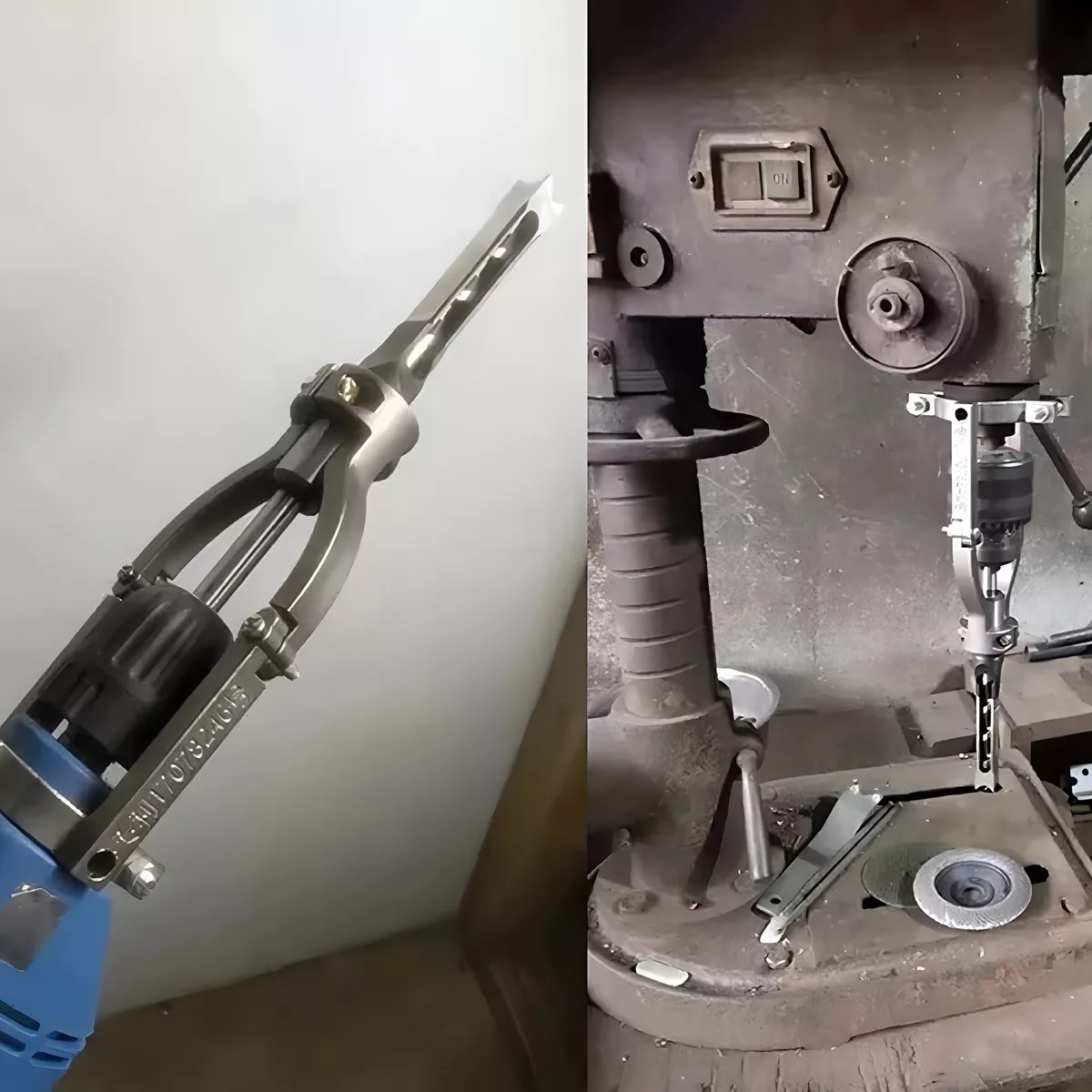 Adaptador Soporte Para Brocas Cuadradas En Taladro De Banco