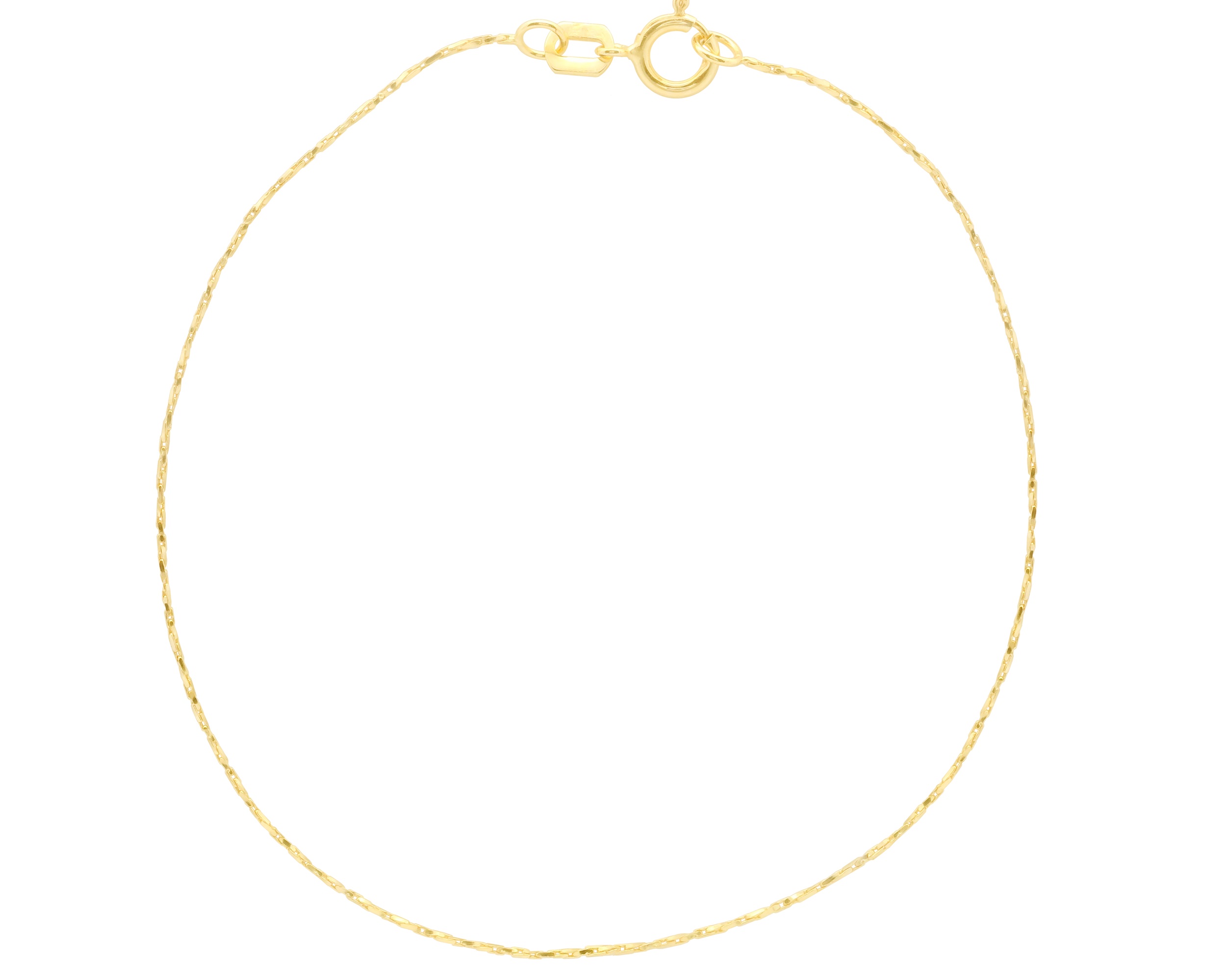 Pulsera Oro 10K Horoz Tejido Twist 18cm Si270