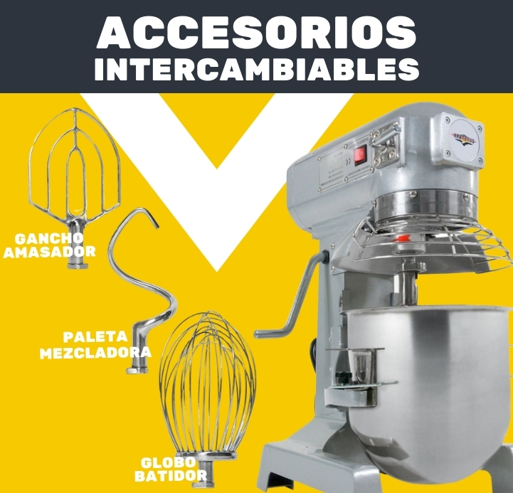 Batidora Industrial 10 Lts Planetaria 1 Velocidad Mezcladora Electrica Cocina