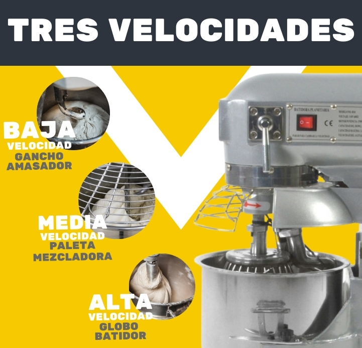 Batidora Industrial 10 Lts Planetaria 1 Velocidad Mezcladora Electrica Cocina