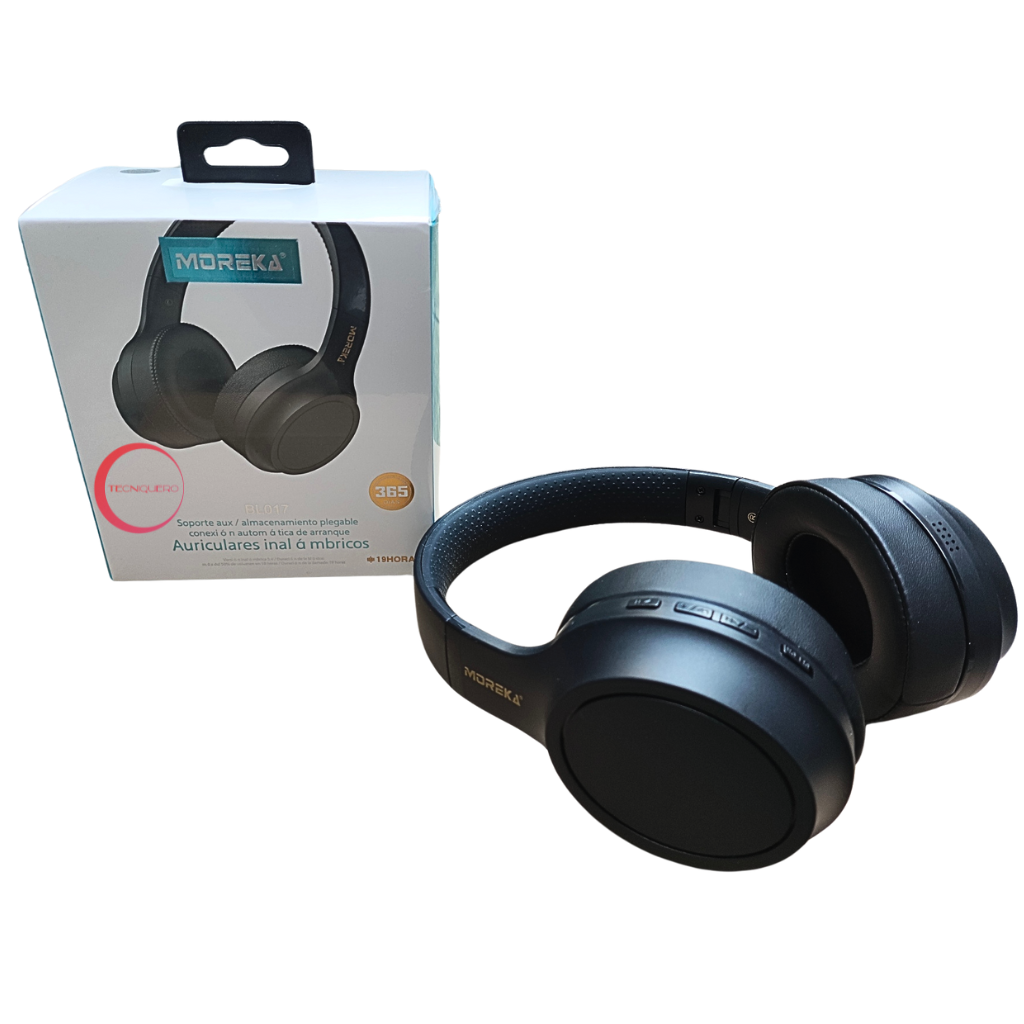 Audífonos Bluetooth 5.4 Moreka con Cancelación de Ruido y 19 Horas de Duración