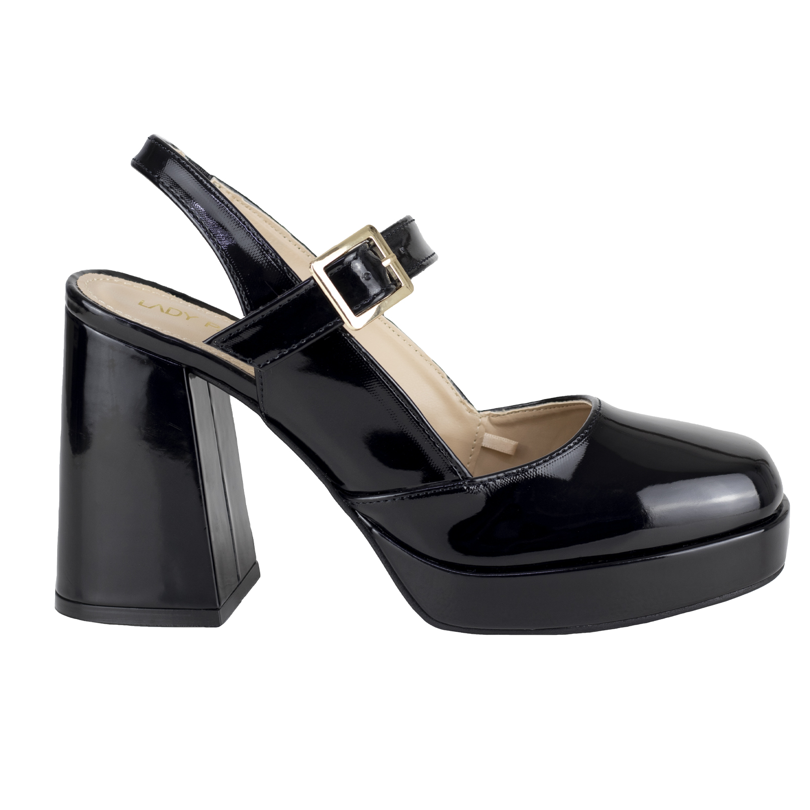 Zapatilla De Charol Para Mujer Graduación Vestir Lady Paulina 29216 Negro