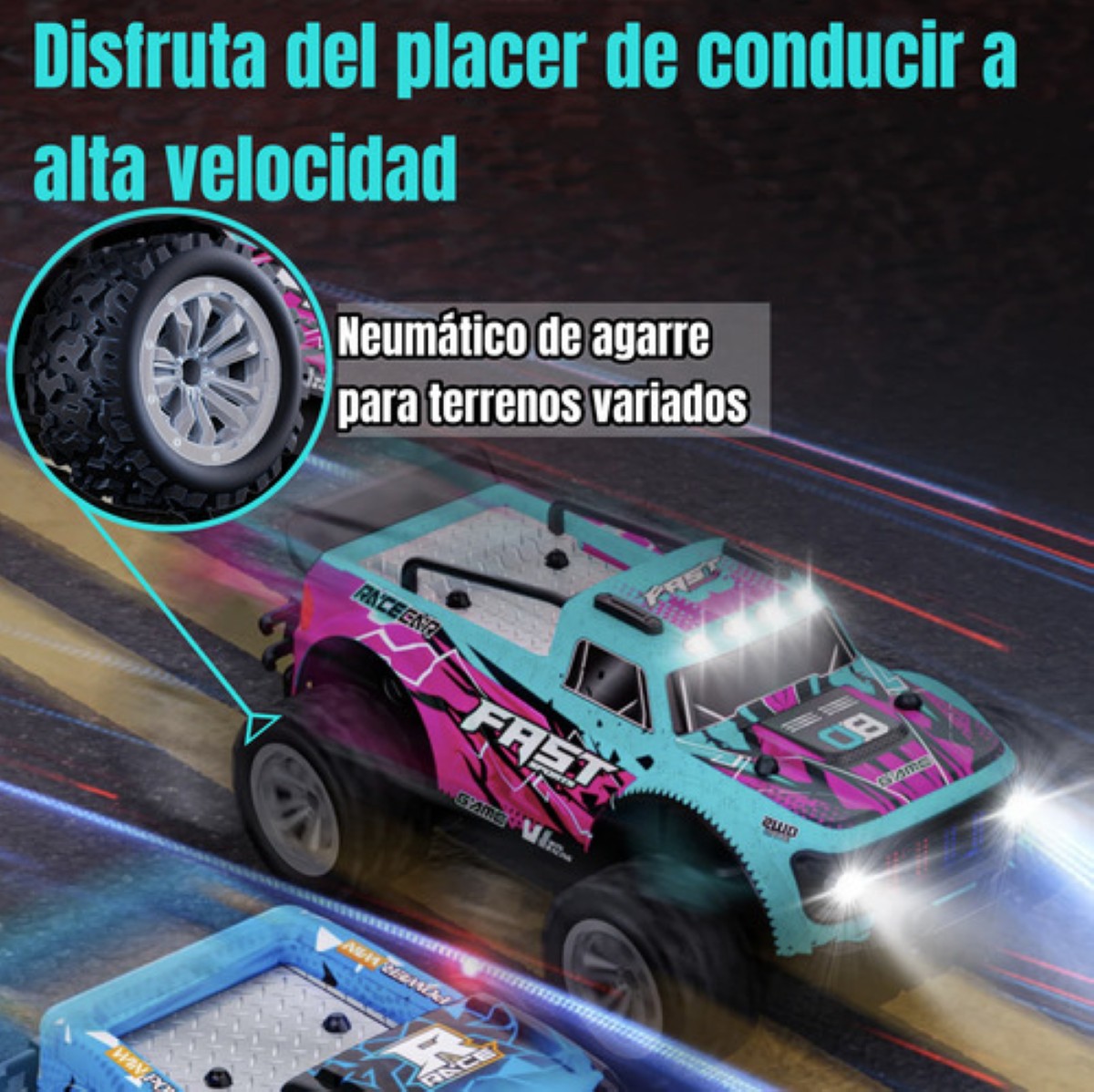 Carros Control Remoto Juguetes Rc Cars Regalos Para Niños CELESTE