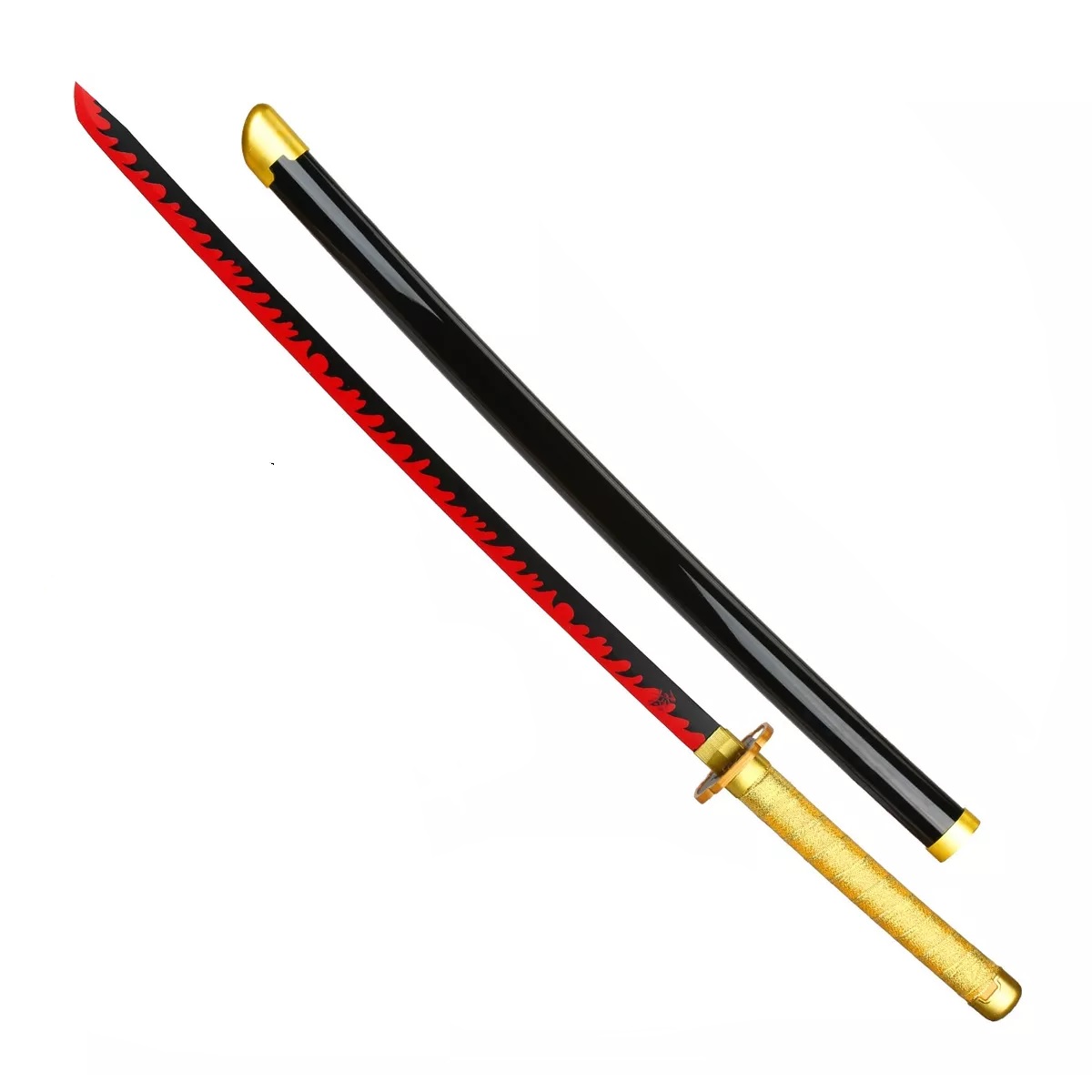 Katana De Madera Demon Slayer 104cm Kit Espada+portacuchilla Negro