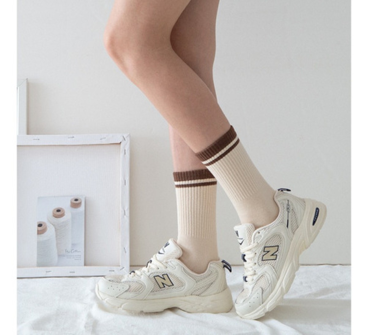5 Pares De Calcetines Moda Calcetas Deportivas Para Mujer colores