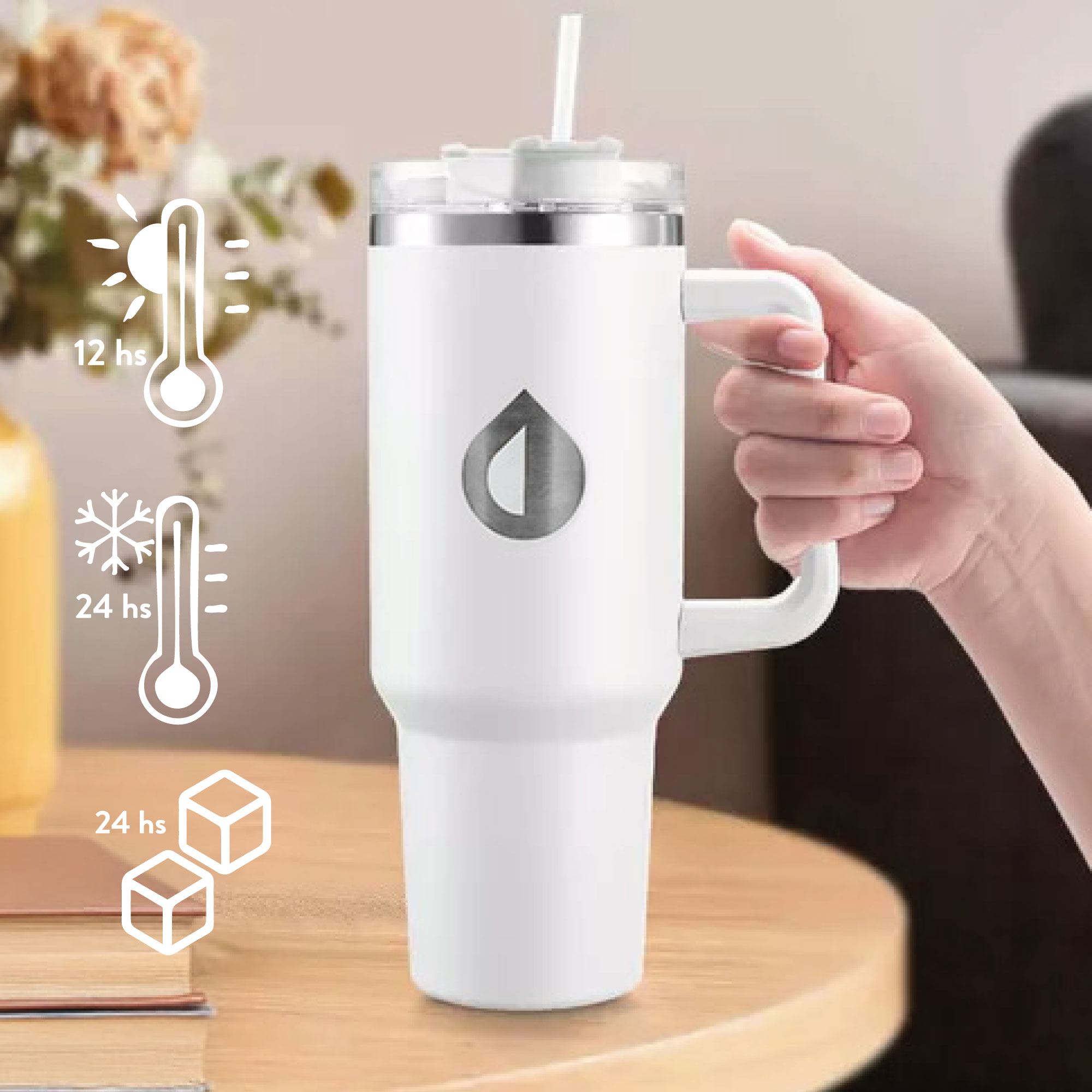 El termo filtro purificador de agua portátil y urbano 1.2 lts eco rosa