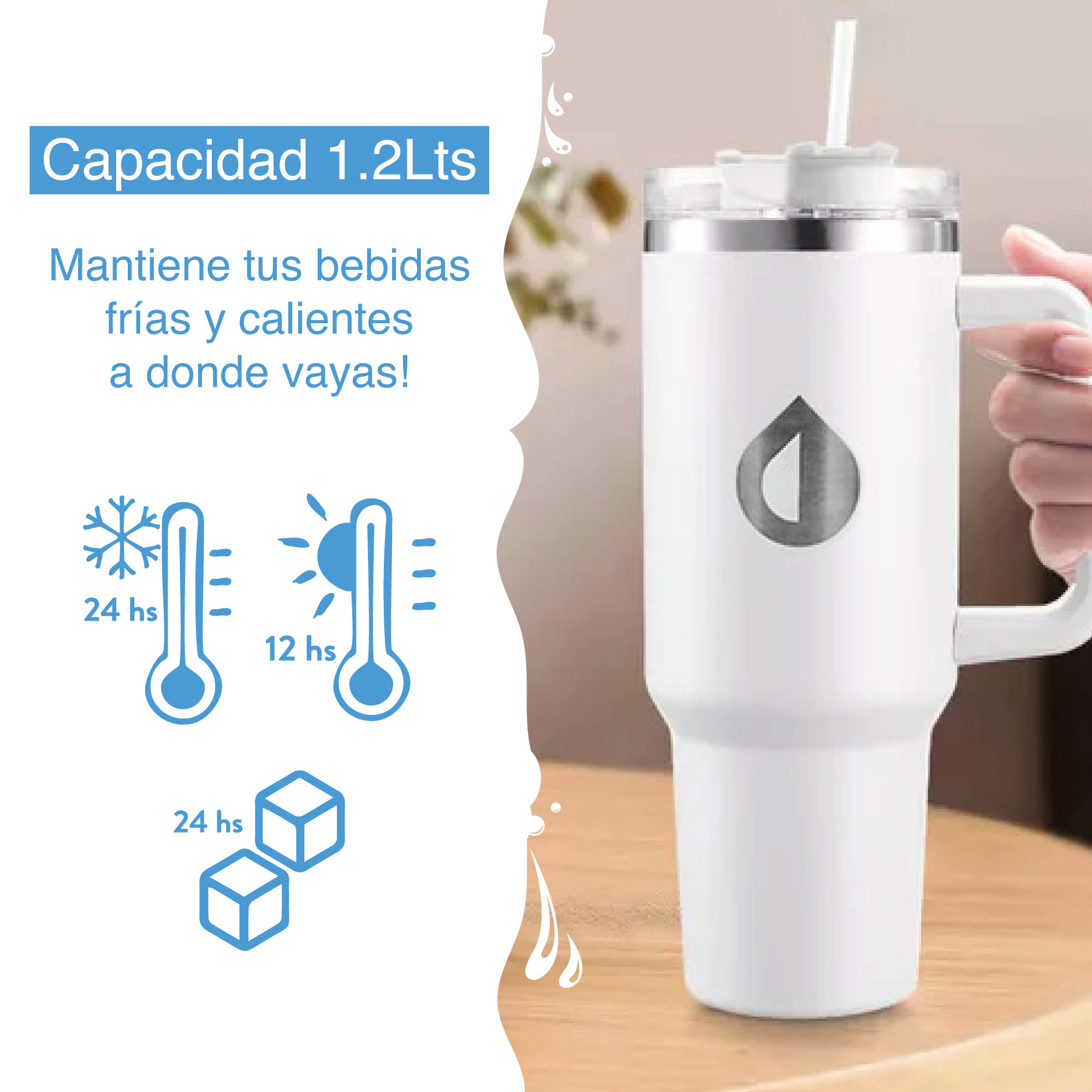 El termo filtro purificador de agua portátil y urbano 1.2 lts eco rosa