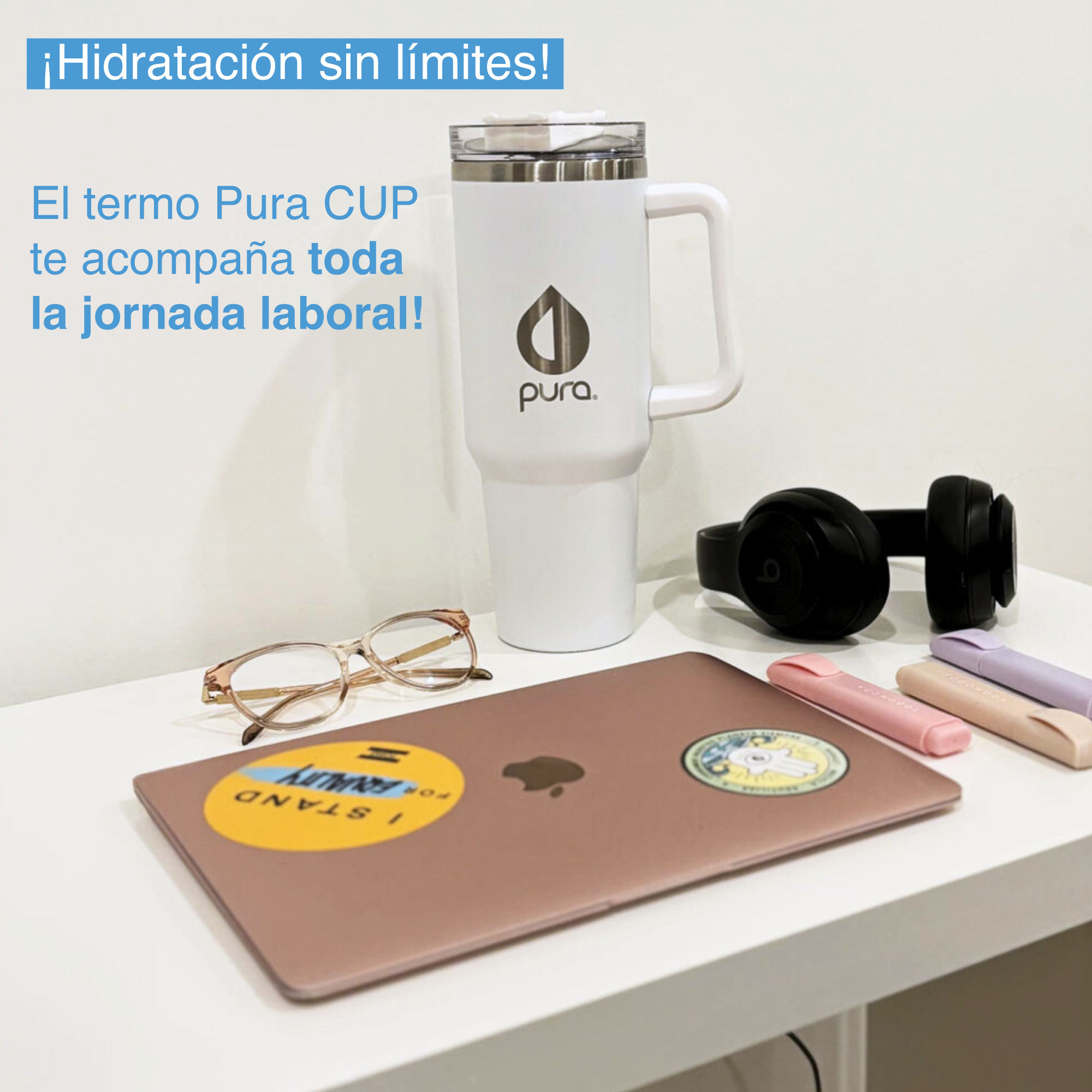 El termo filtro purificador de agua portátil y urbano 1.2 lts eco rosa