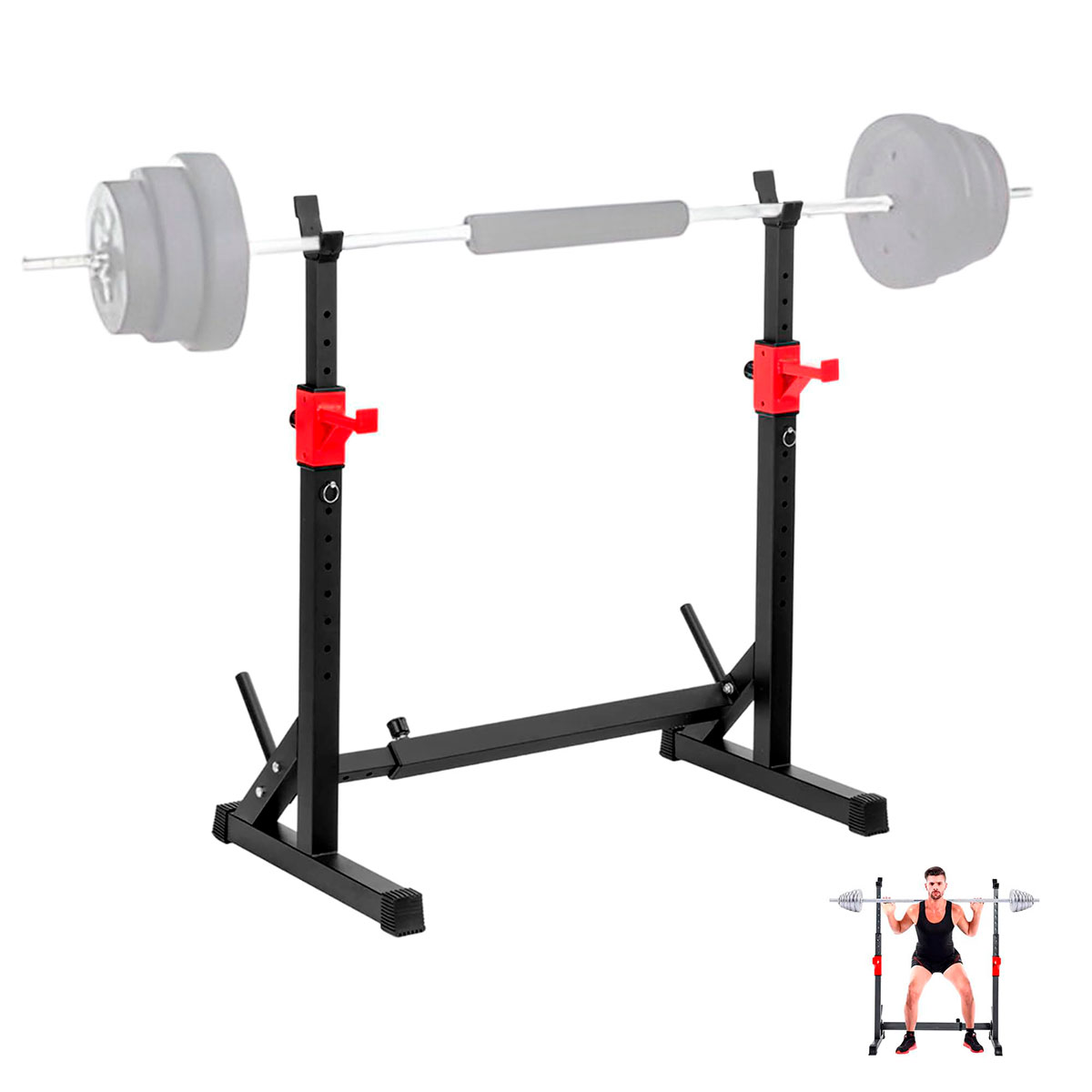 Soporte Para Pesas Ajustable para Sentadillas Multifuncional Bluelander 