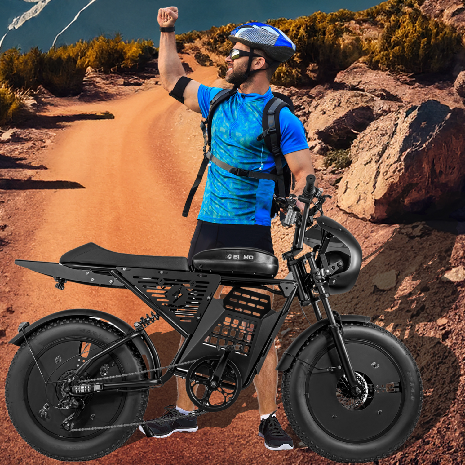 Bicicleta Electrica Rocket 7 Vel Montaña 52km/h Todo Terreno