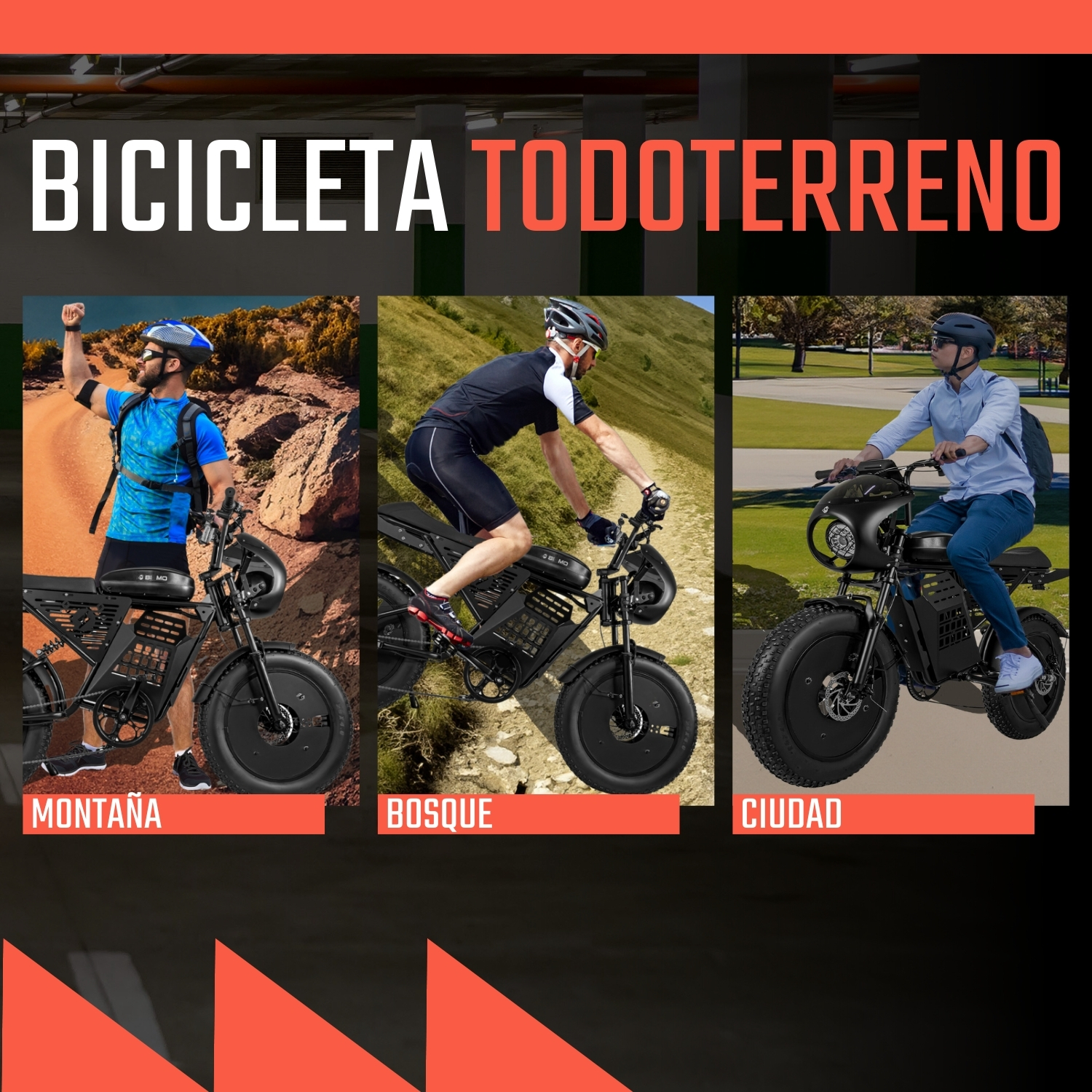 Bicicleta Electrica Rocket 7 Vel Montaña 52km/h Todo Terreno