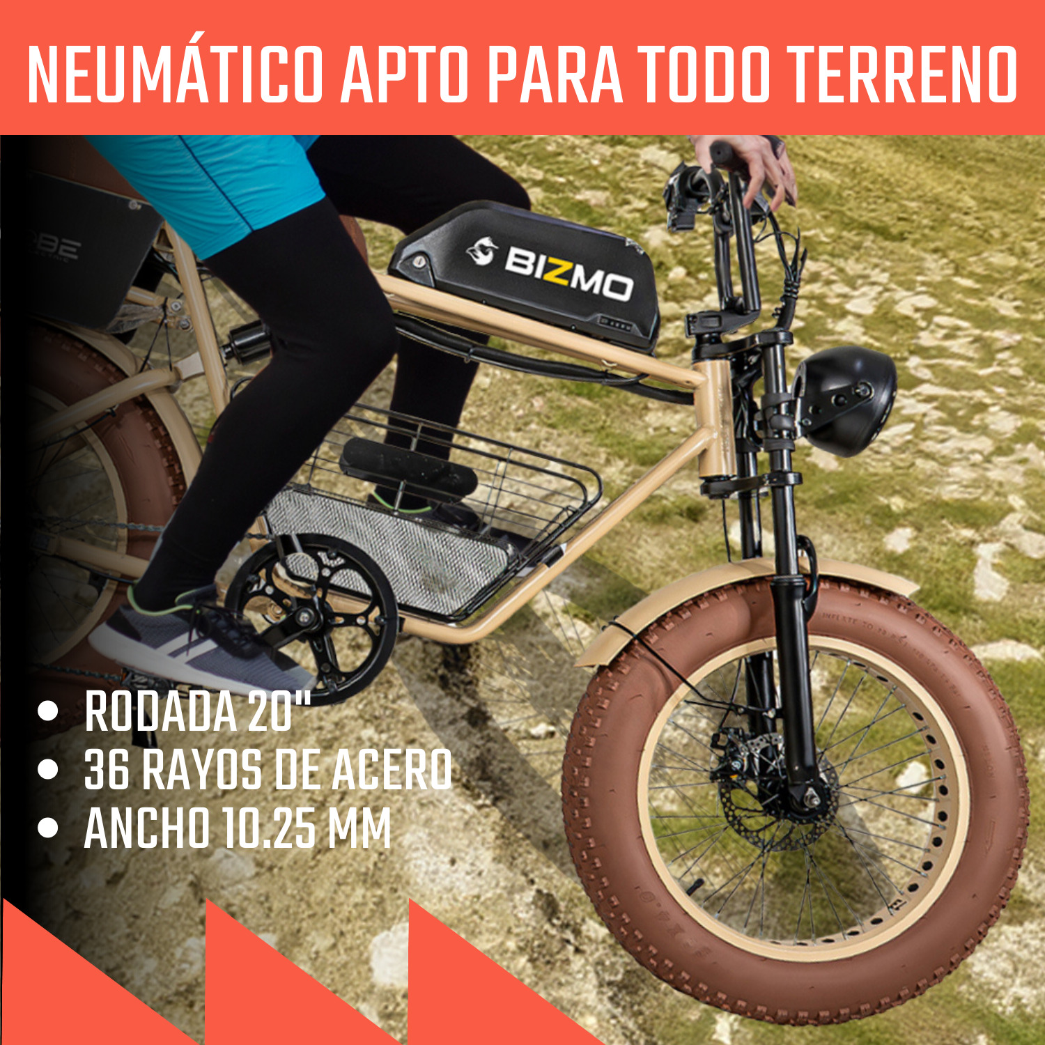 Bicicleta Electrica Rocket 7 Vel Montaña 41km/h Todo Terreno