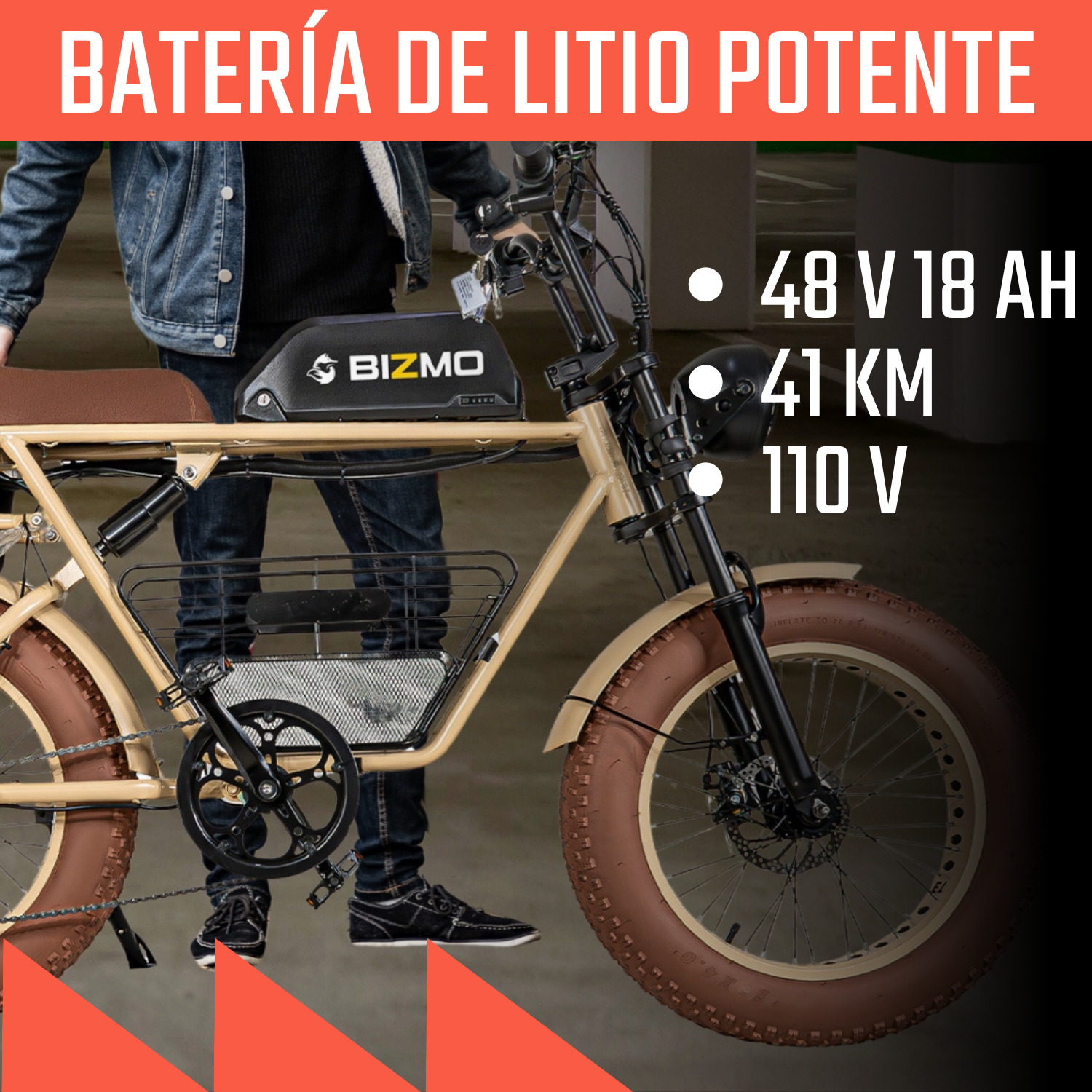 Bicicleta Electrica Rocket 7 Vel Montaña 41km/h Todo Terreno