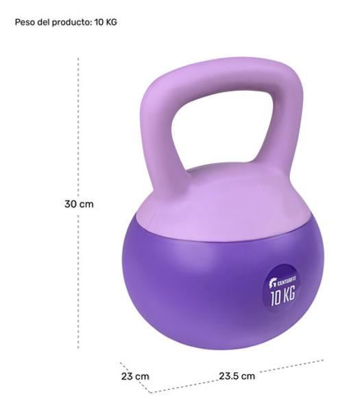 Set Kit Pesas Rusas Kettlebell 4 6 8 10 Kg Colores 4 Pz Centurfit