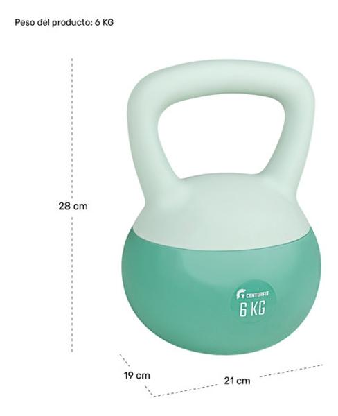 Set Kit Pesas Rusas Kettlebell 4 6 8 10 Kg Colores 4 Pz Centurfit