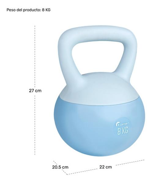 Set Kit Pesas Rusas Kettlebell 4 6 8 10 Kg Colores 4 Pz Centurfit