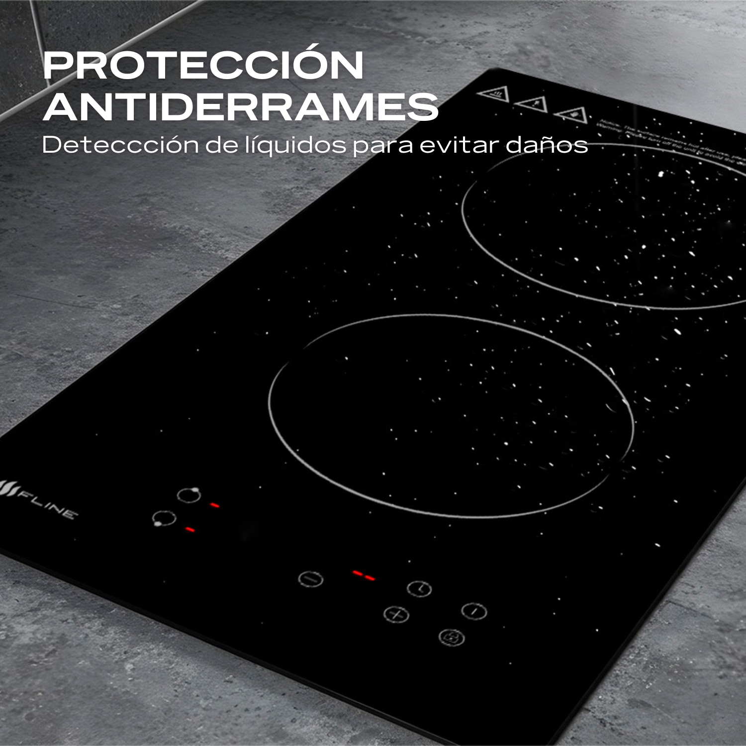 Parrilla de Inducción Magnética Empotrable 2 Quemadores 1500W 110v | Belfast  2