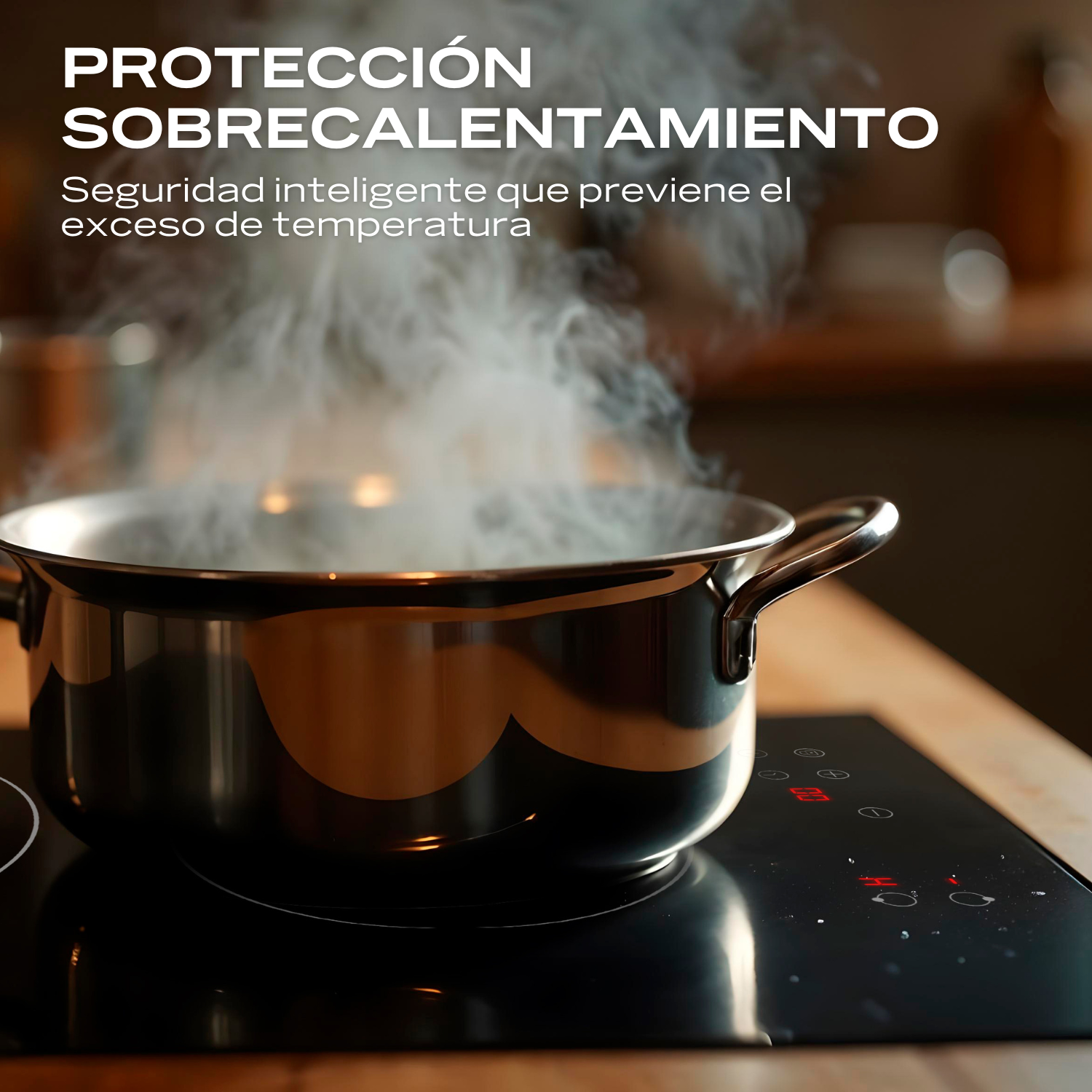 Parrilla de Inducción Magnética Empotrable 2 Quemadores 1500W 110v | Belfast  2