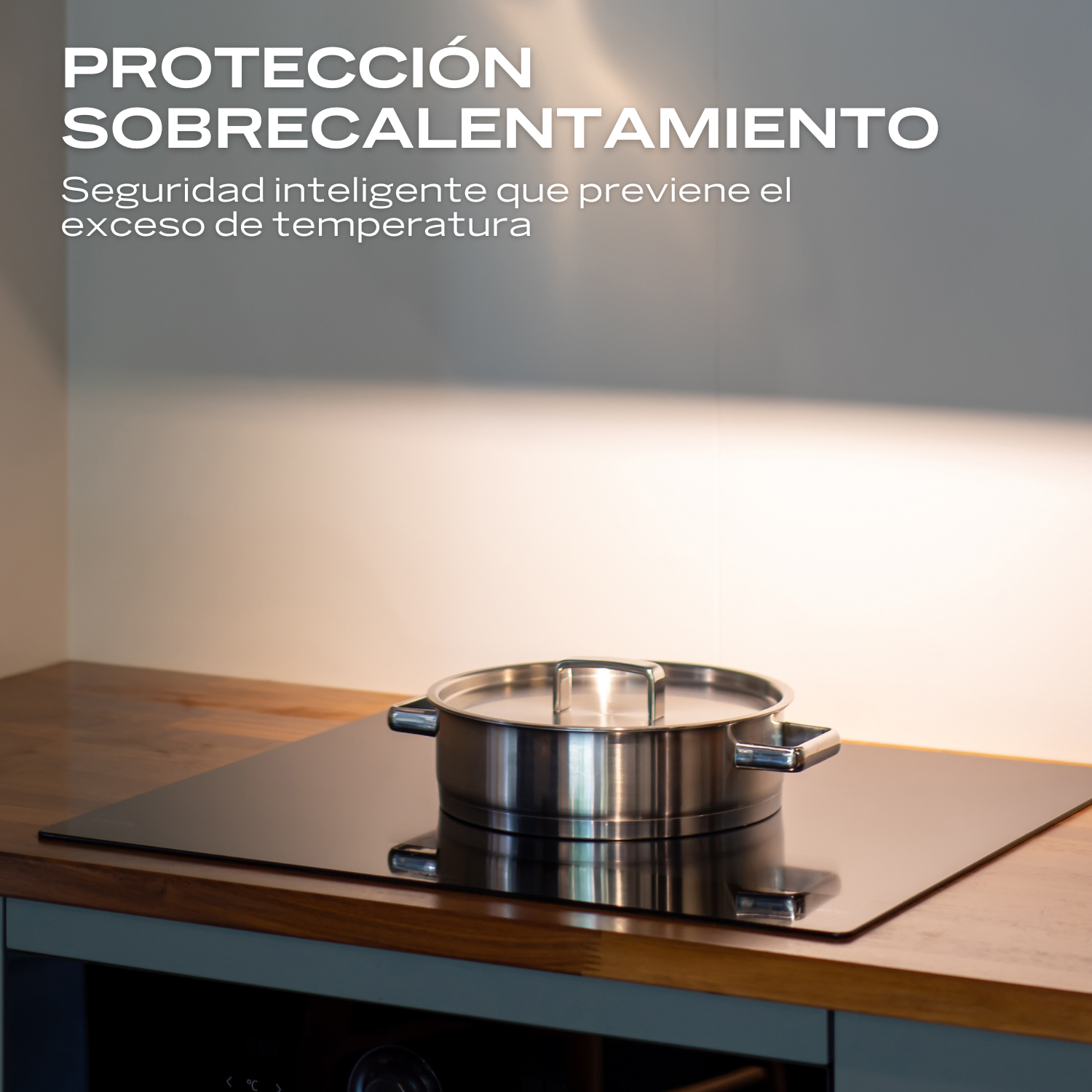 Parrilla de Inducción Magnética Empotrable 4 Quemadores 4500W 110v  Belfast  4