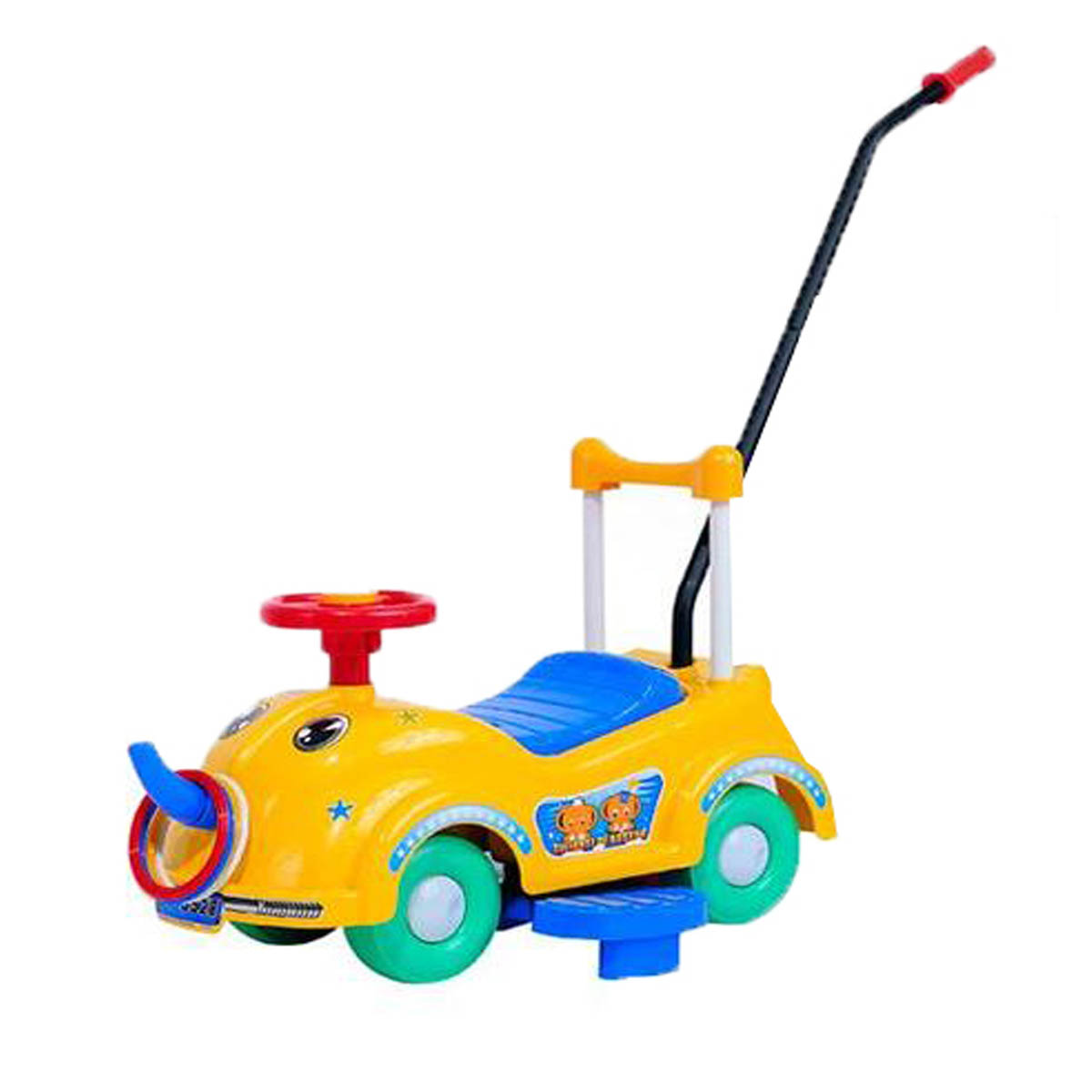 Montable Carrito  Elefante con Baston MyToy 5528 Amarillo