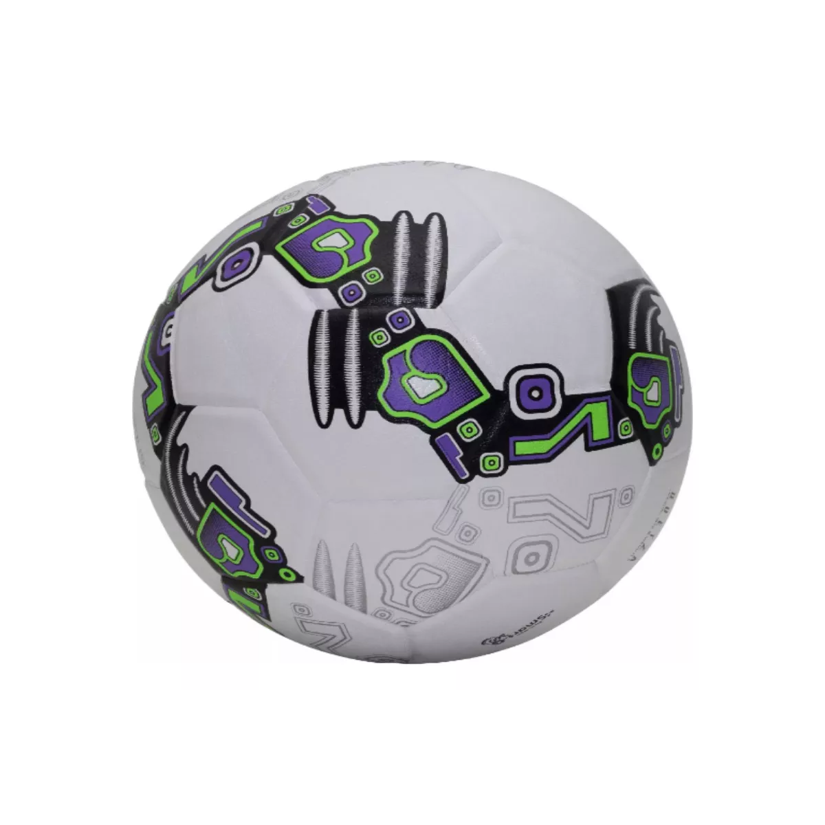 Pelota de fútbol Gaser Quetza nº 5 color blanco, negro y violeta