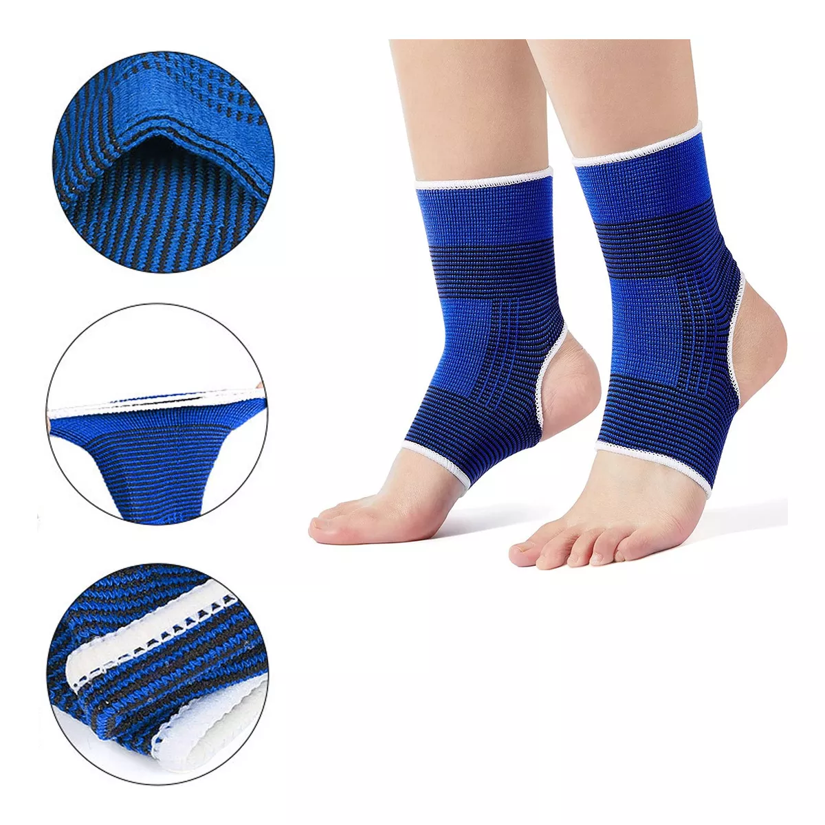 Par De Tobilleras Tobillera Bn Mma Muay Thai Kick Boxing Azul