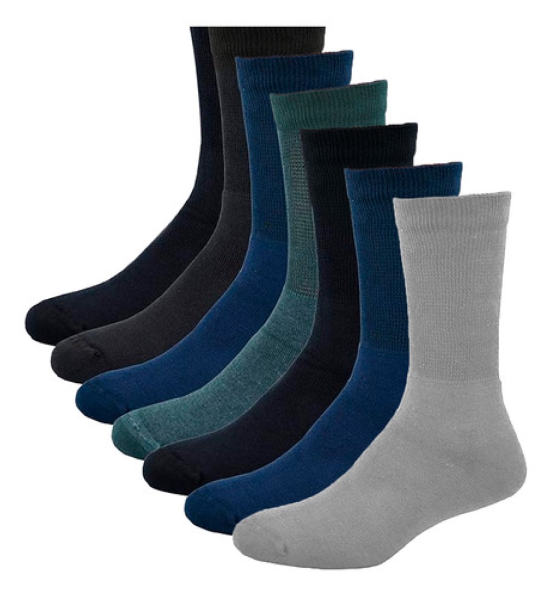 12 Pares De Calcetin Caballero Pie Diabetico Grueso Gris claroDAMA 20-25 CM DE PIE