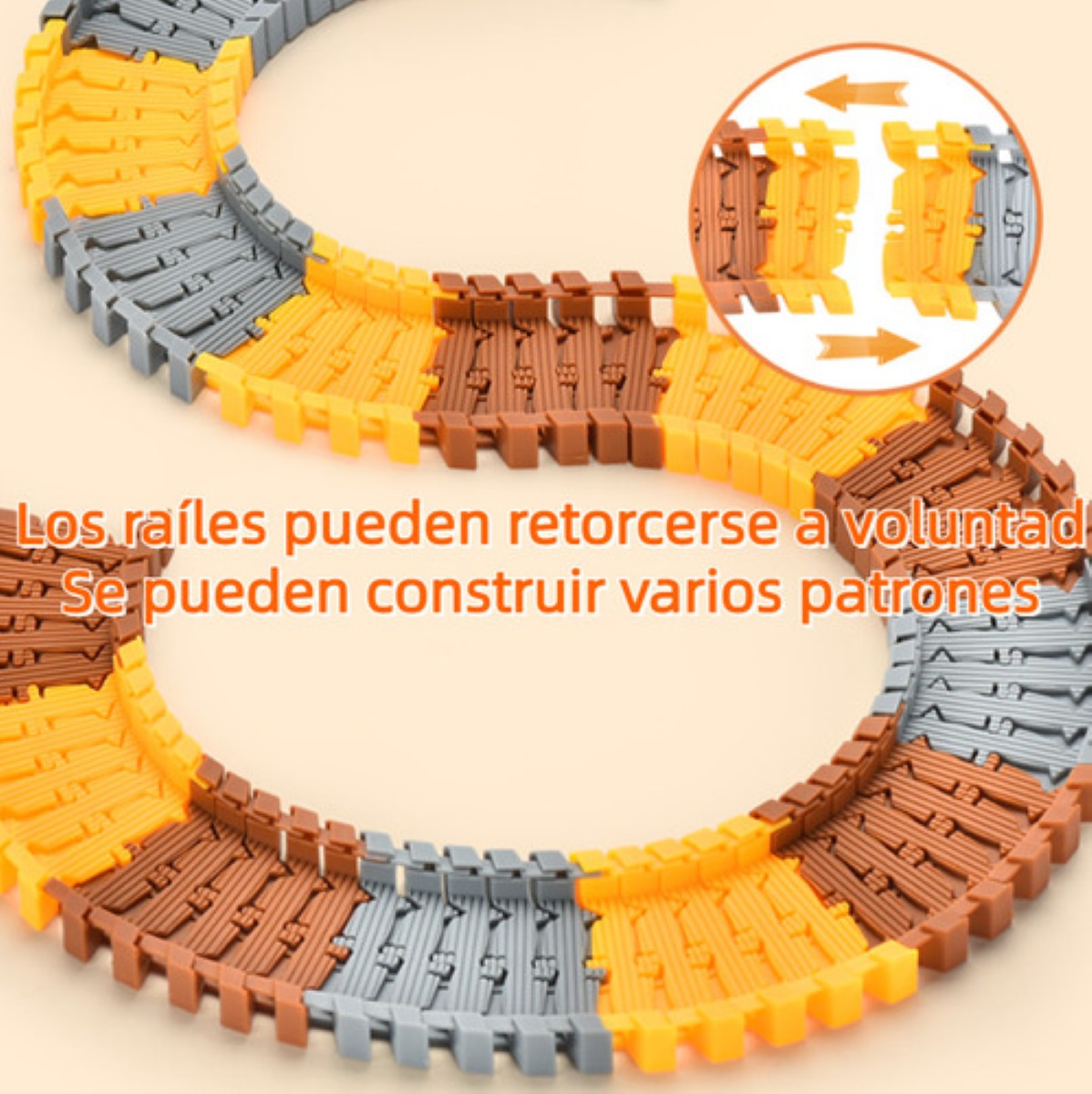 Pista Carreras Juguetes De Construcción Para Niños 281 Pieza AMARILLO CAFE 