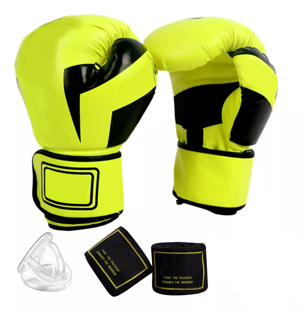 Guantes De Box Velcro, 10 Oz Amarillo