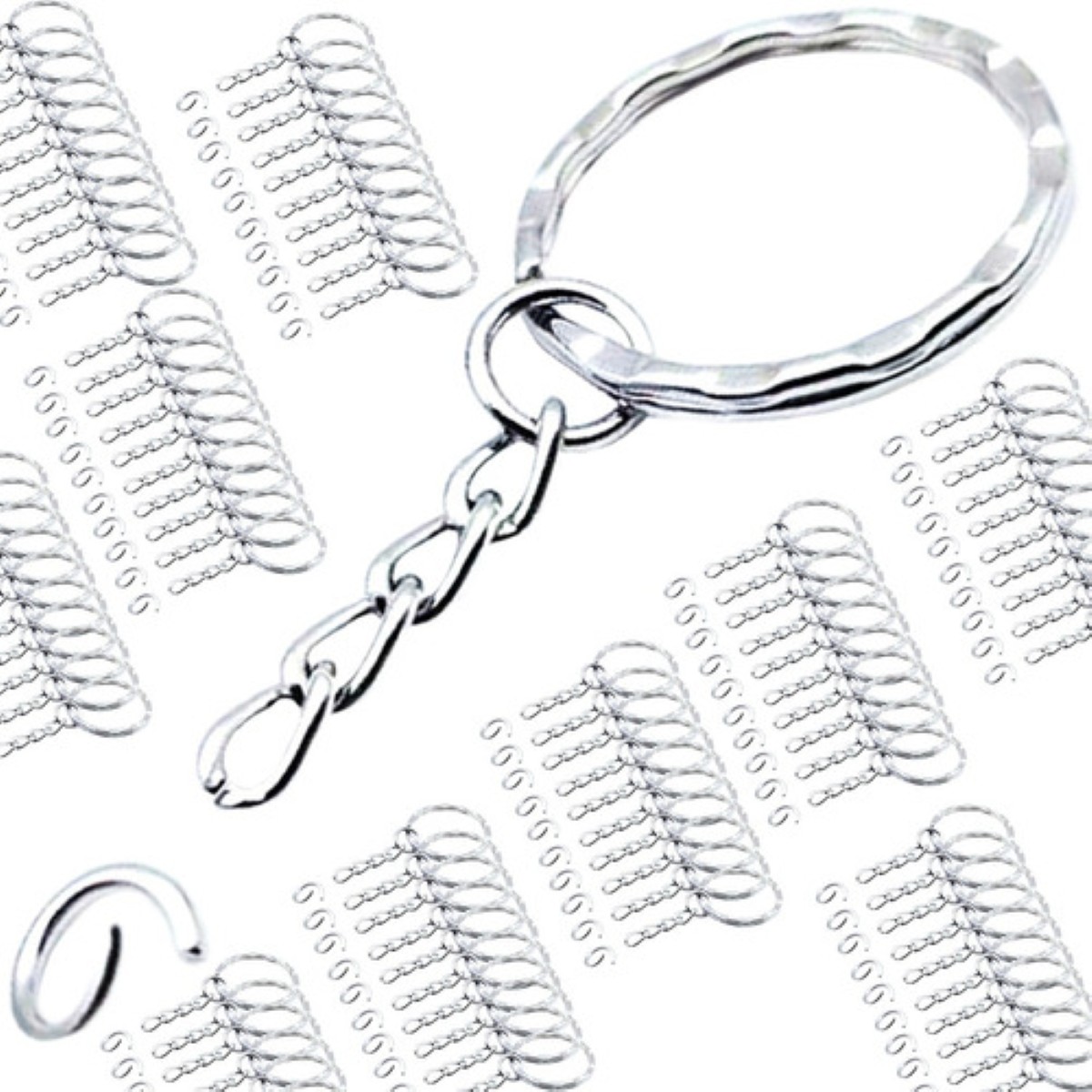 Aros Para Llavero, Herraje, Argolla 2.5 Cm. 100 Piezas PLATA