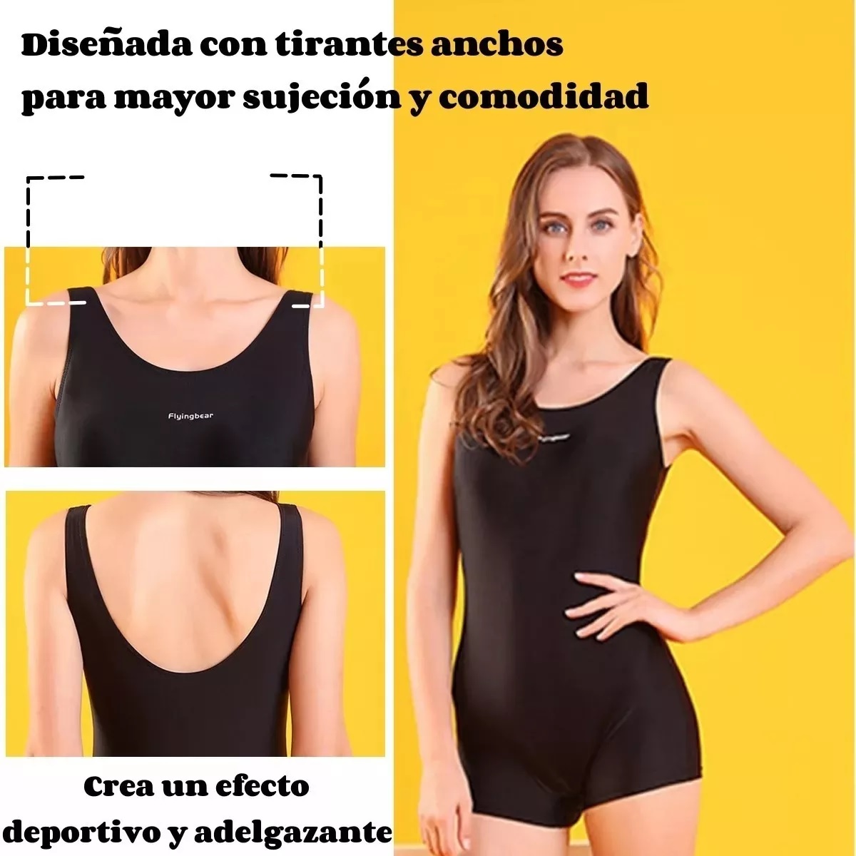Traje De Baño Deportivo Mujer Natación Lycra+gorra Y Goggles Talla: XXL