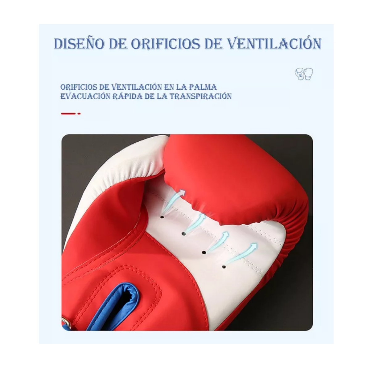 Pack Combo Guantes De Boxeo Espesos Talla:16oz Rojo