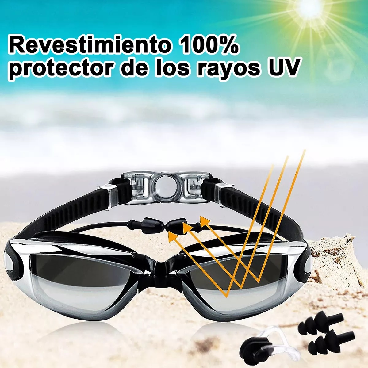 Traje De Baño Deportivo Mujer Natación Lycra+gorra Y Goggles Talla: XXL