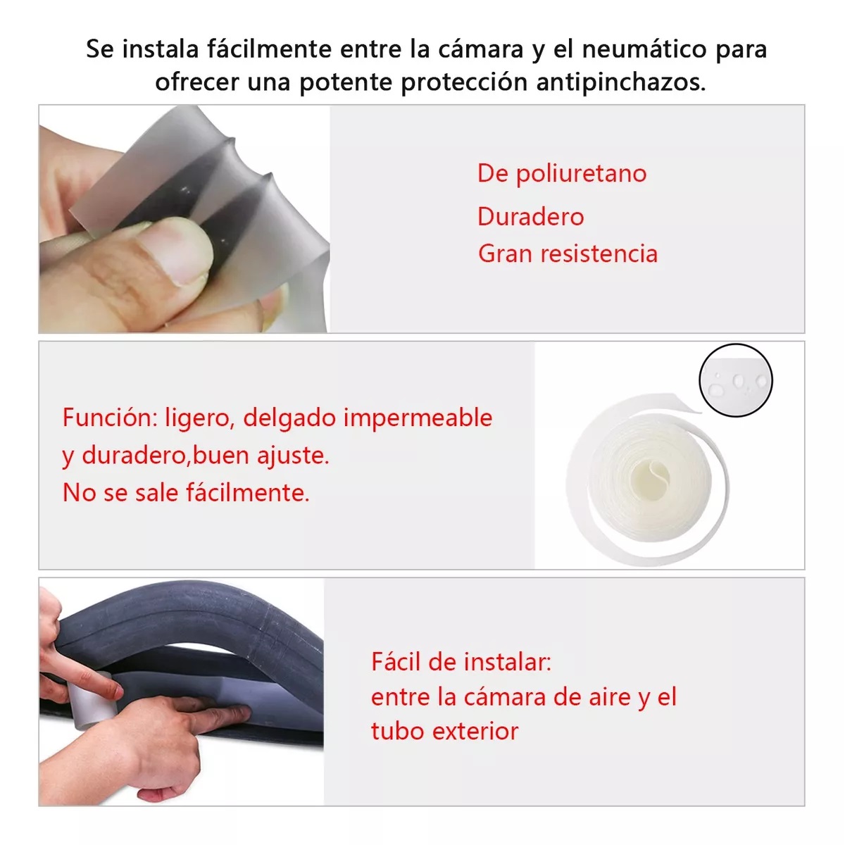4 Pcs De Cintas Antiponchaduras Cinta Para Bicicleta 700c- 29 MTB